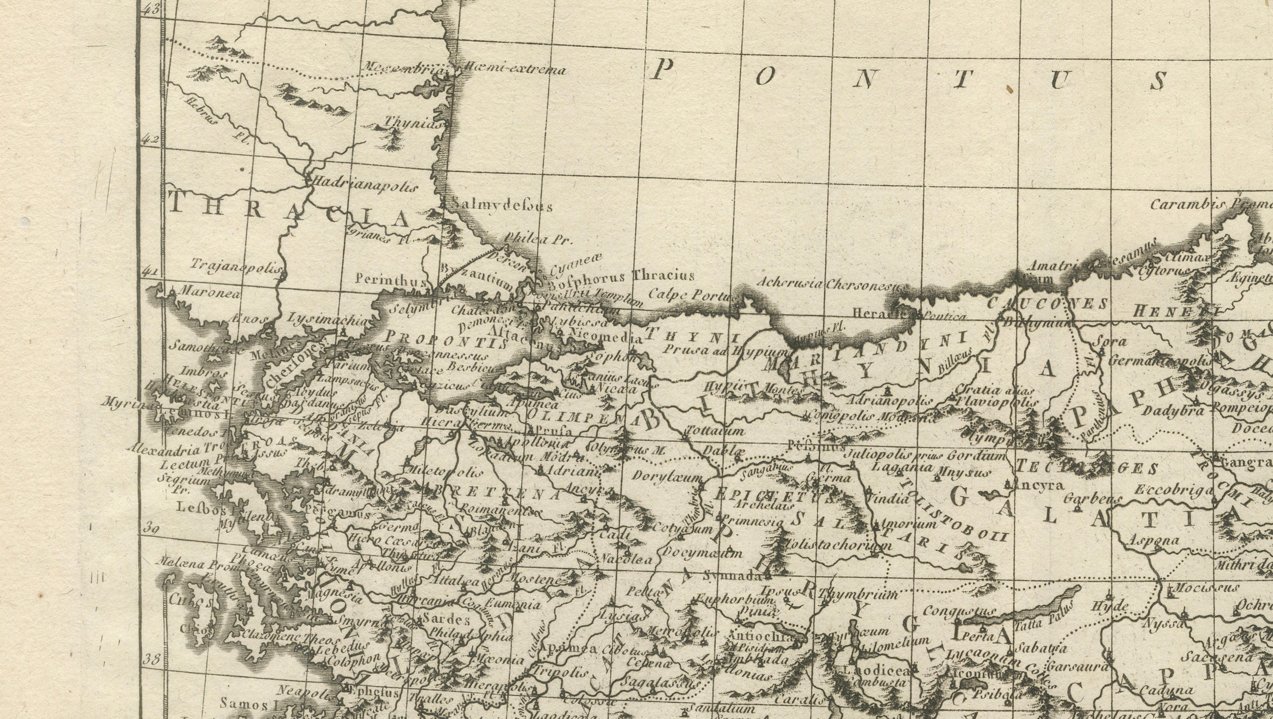 Asia Minor and the Ottoman Levant — Fine Bonne Map of Turkey, c.1780