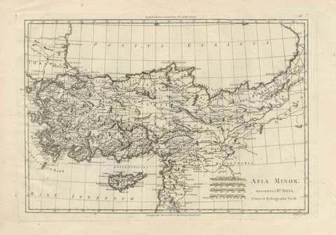Asia Minor and the Ottoman Levant — Fine Bonne Map of Turkey, c.1780