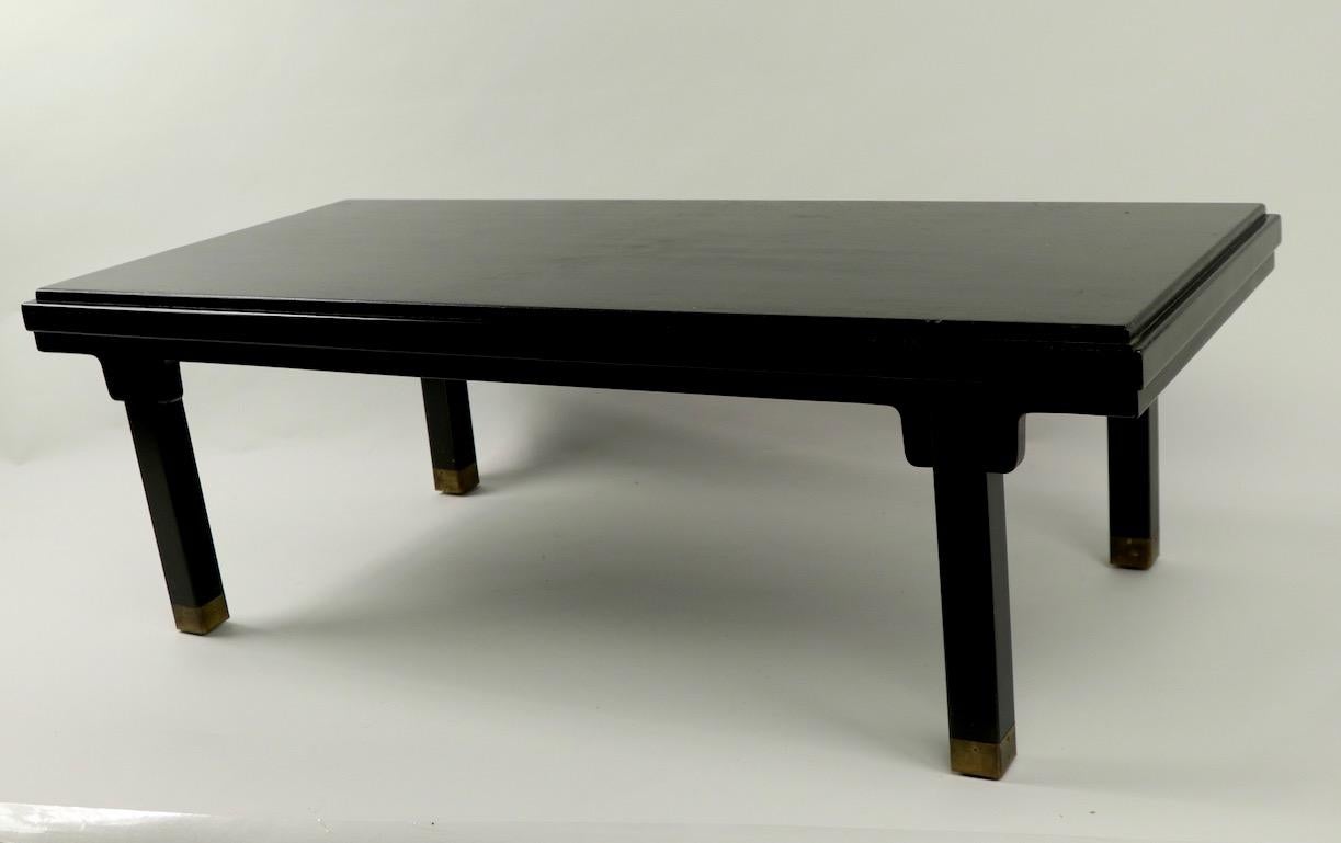Wood Asia Modern Coffee Table Attributed to Baker For Sale