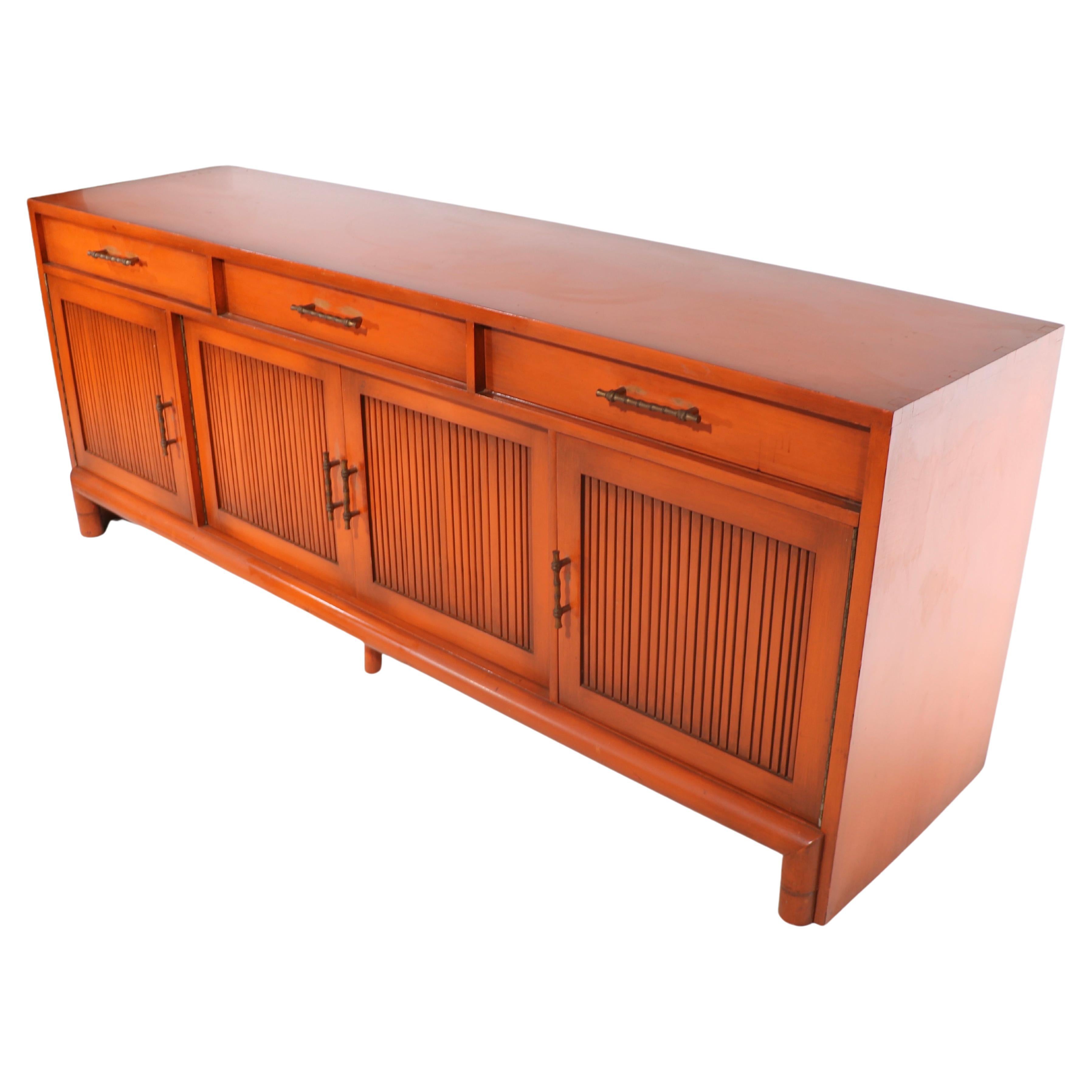 Asia Modern Mandarin Lacquer Sideboard in the Chinese Style by Willett For Sale