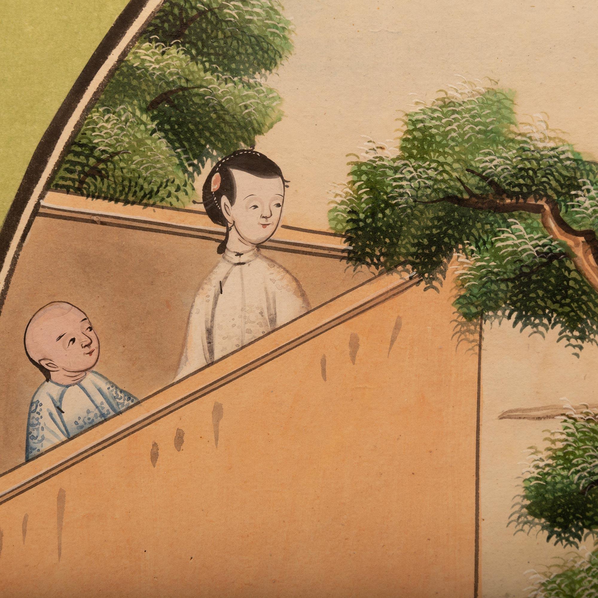 Asian 18th century watercolor on parchment In Good Condition For Sale In West Palm Beach, FL