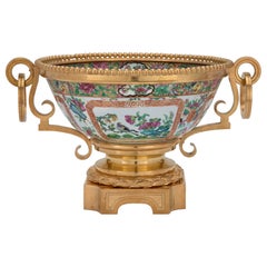 Asian 19th Century Famille Rose Bowl with French 19th Century Ormolu Mounts