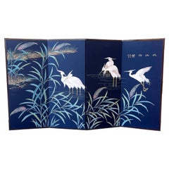 Séparateur de pièce asiatique à 4 panneaux
