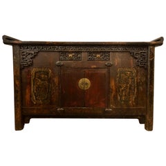 Antique Chinese Alter Table, Coffer, Sideboard / Console Carved Wood, Early 20th Century