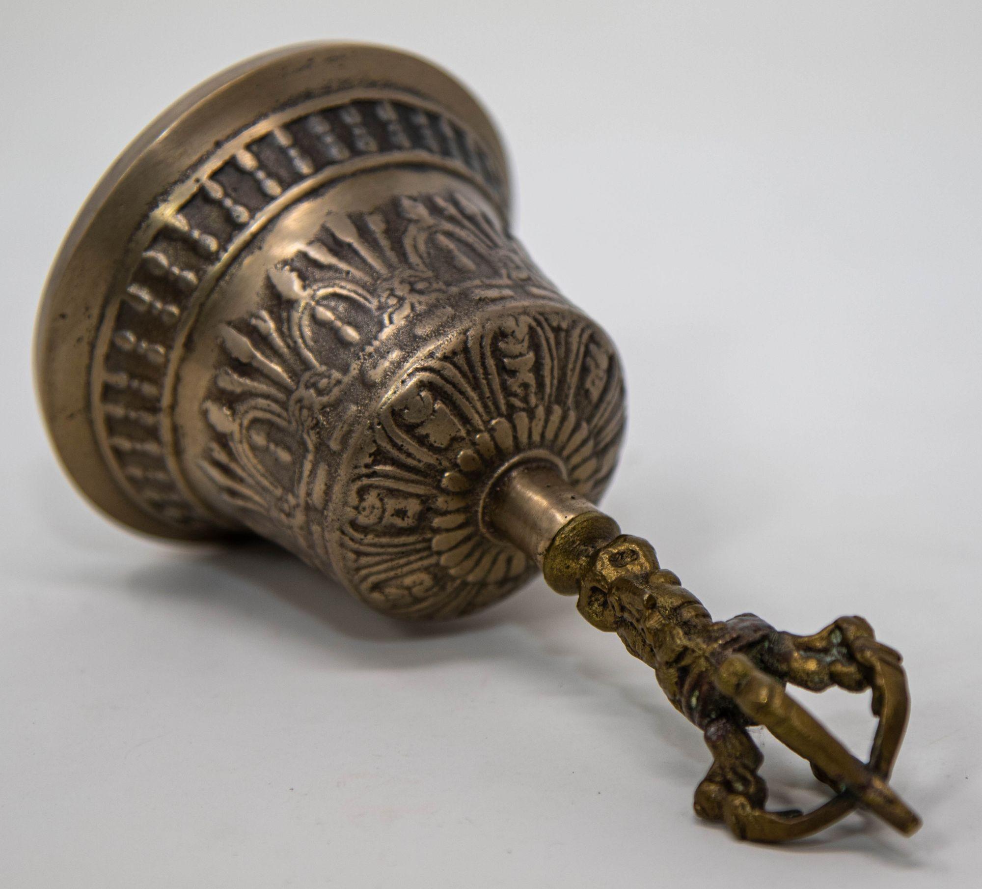 Asian Antique Bronze Buddhist Bell Tibetan Meditation Prayer Ghanta Bell 5