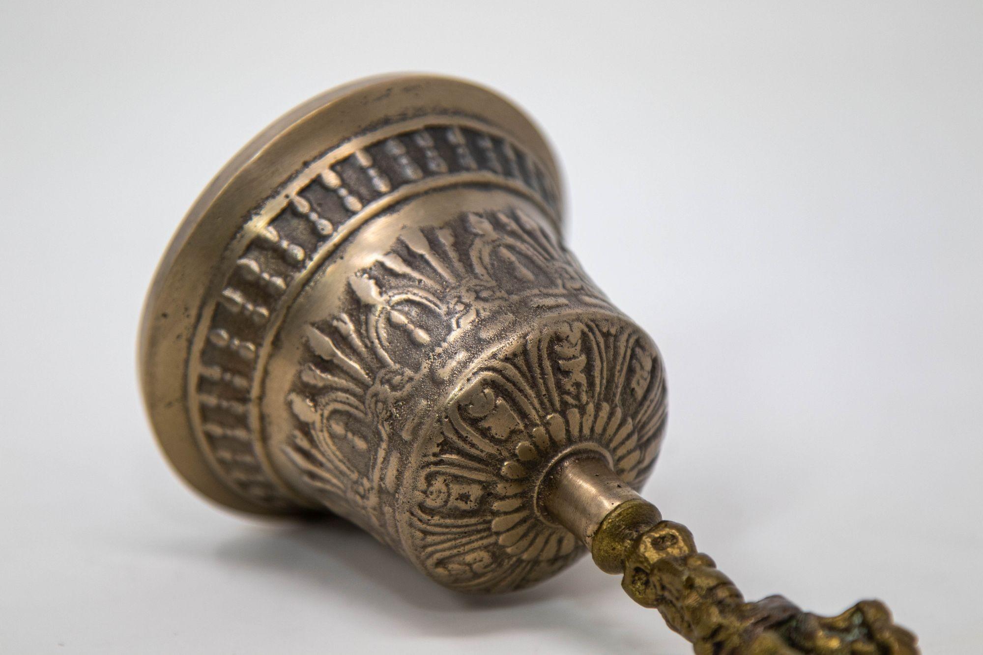 Asian Antique Bronze Buddhist Bell Tibetan Meditation Prayer Ghanta Bell 6