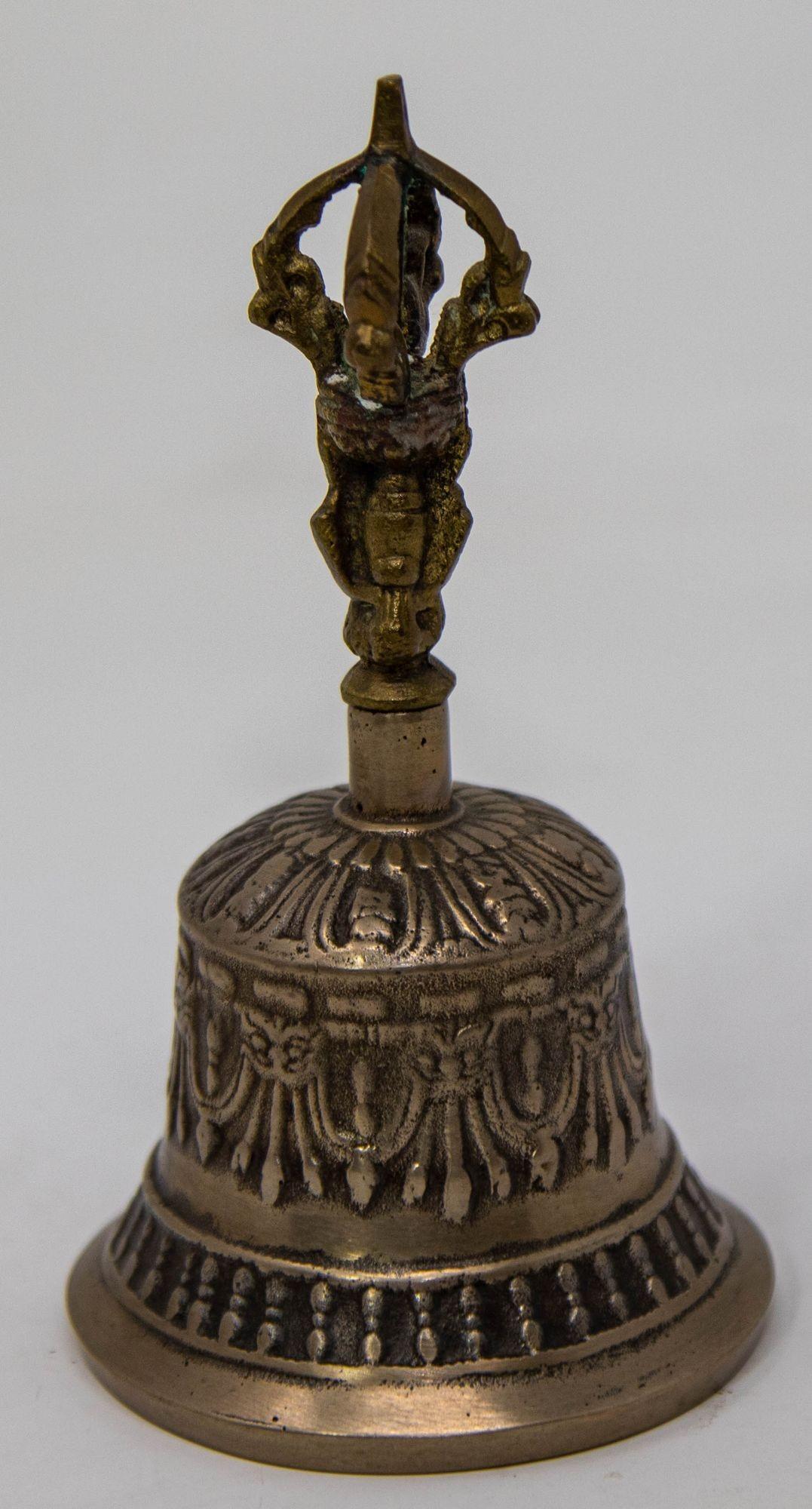 Asian Antique Bronze Buddhist Bell Tibetan Meditation Prayer Ghanta Bell 10