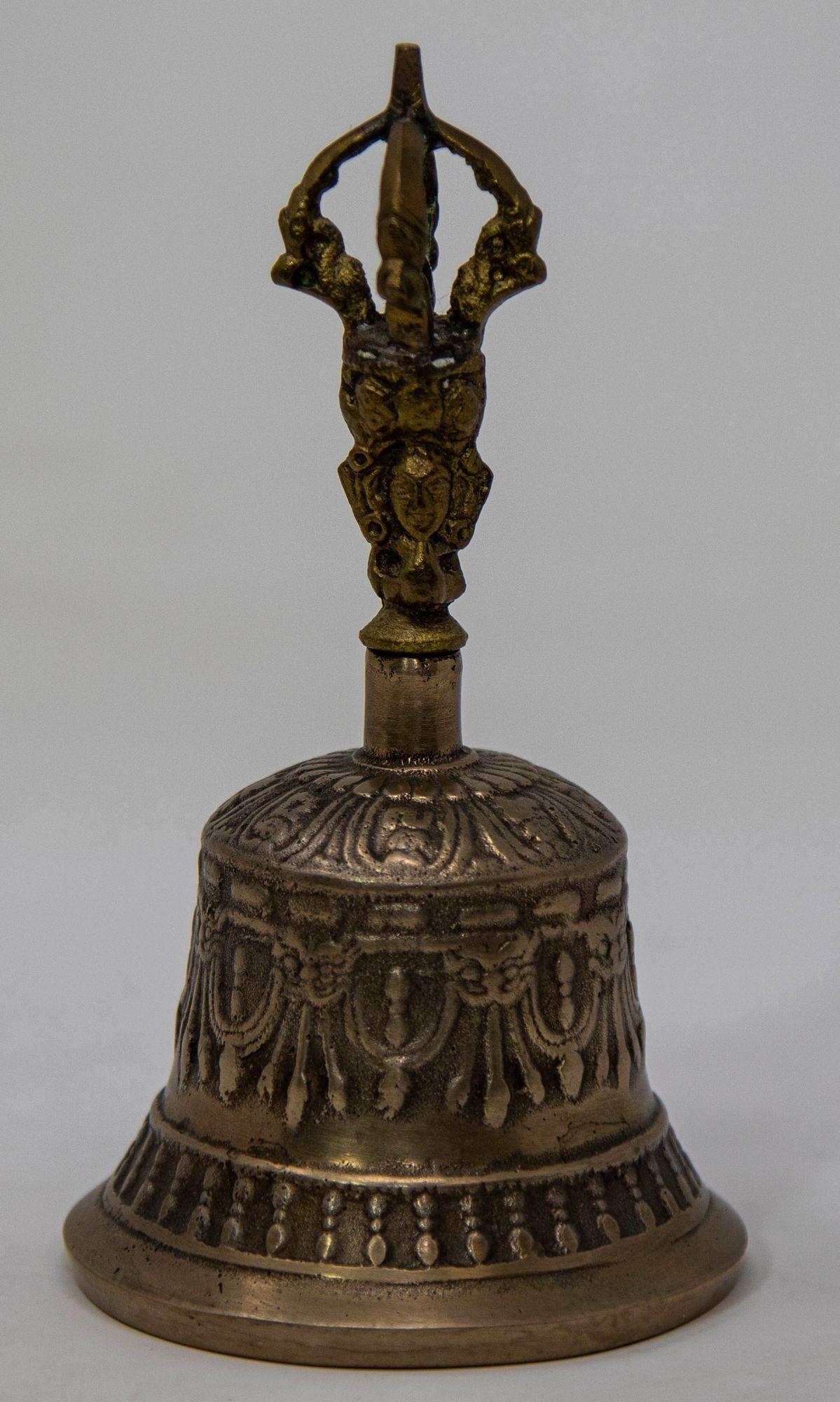 Asian Antique Bronze Buddhist Bell Tibetan Meditation Prayer Ghanta Bell 11