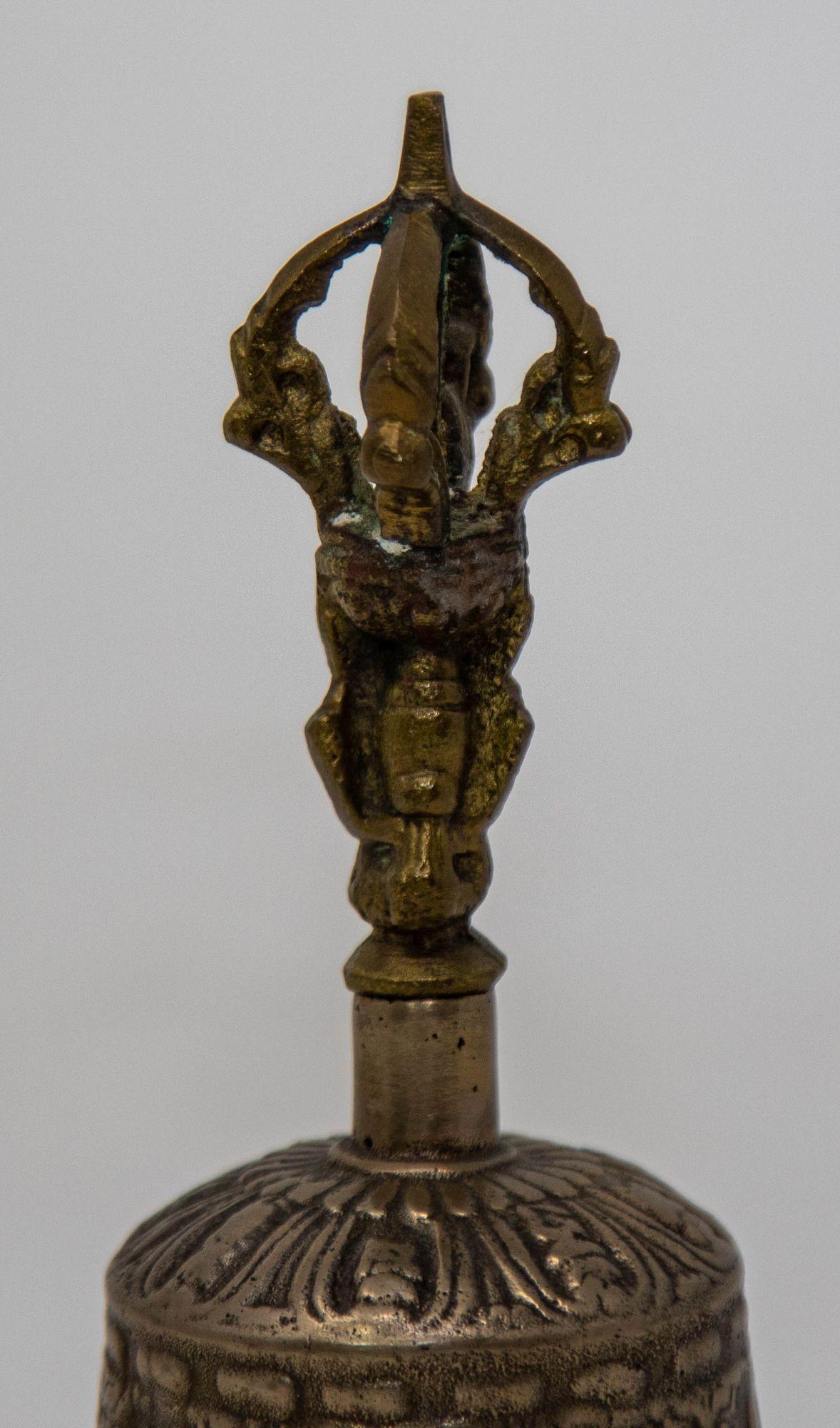 Cast Asian Antique Bronze Buddhist Bell Tibetan Meditation Prayer Ghanta Bell
