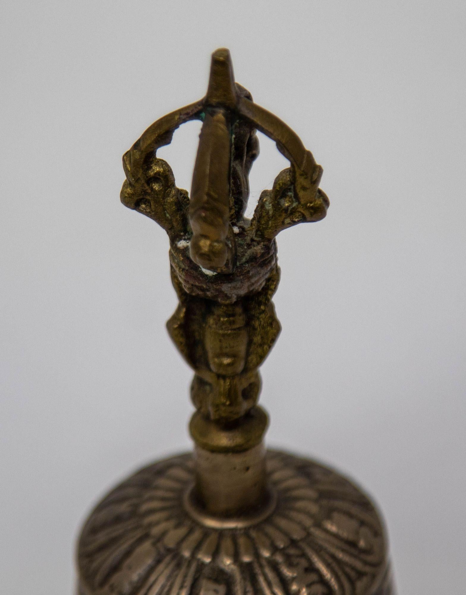 Asian Antique Bronze Buddhist Bell Tibetan Meditation Prayer Ghanta Bell 1