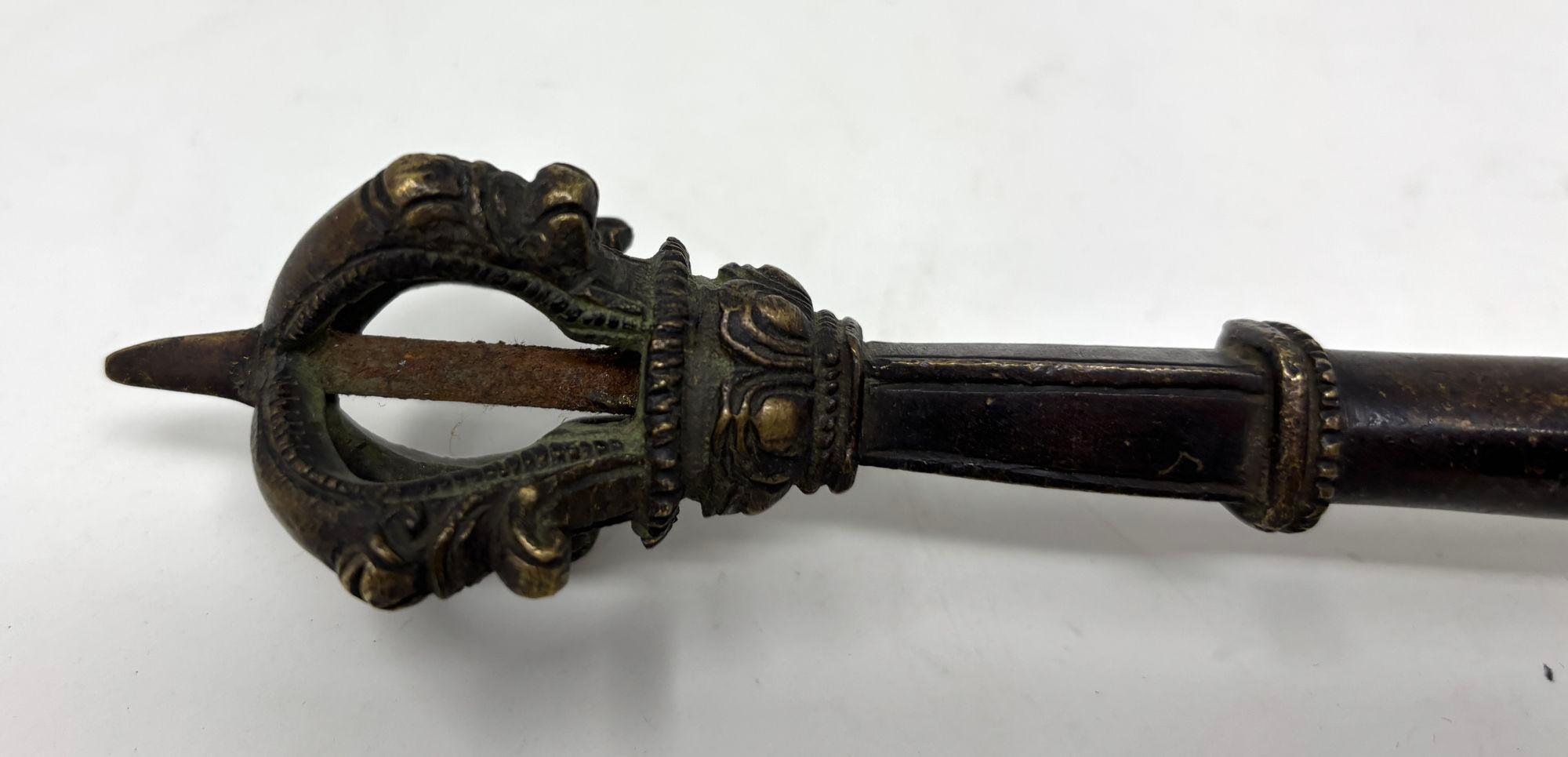 Asian Antique Bronze Tibetan Ceremonial Prayer Vajra Bell For Sale 4