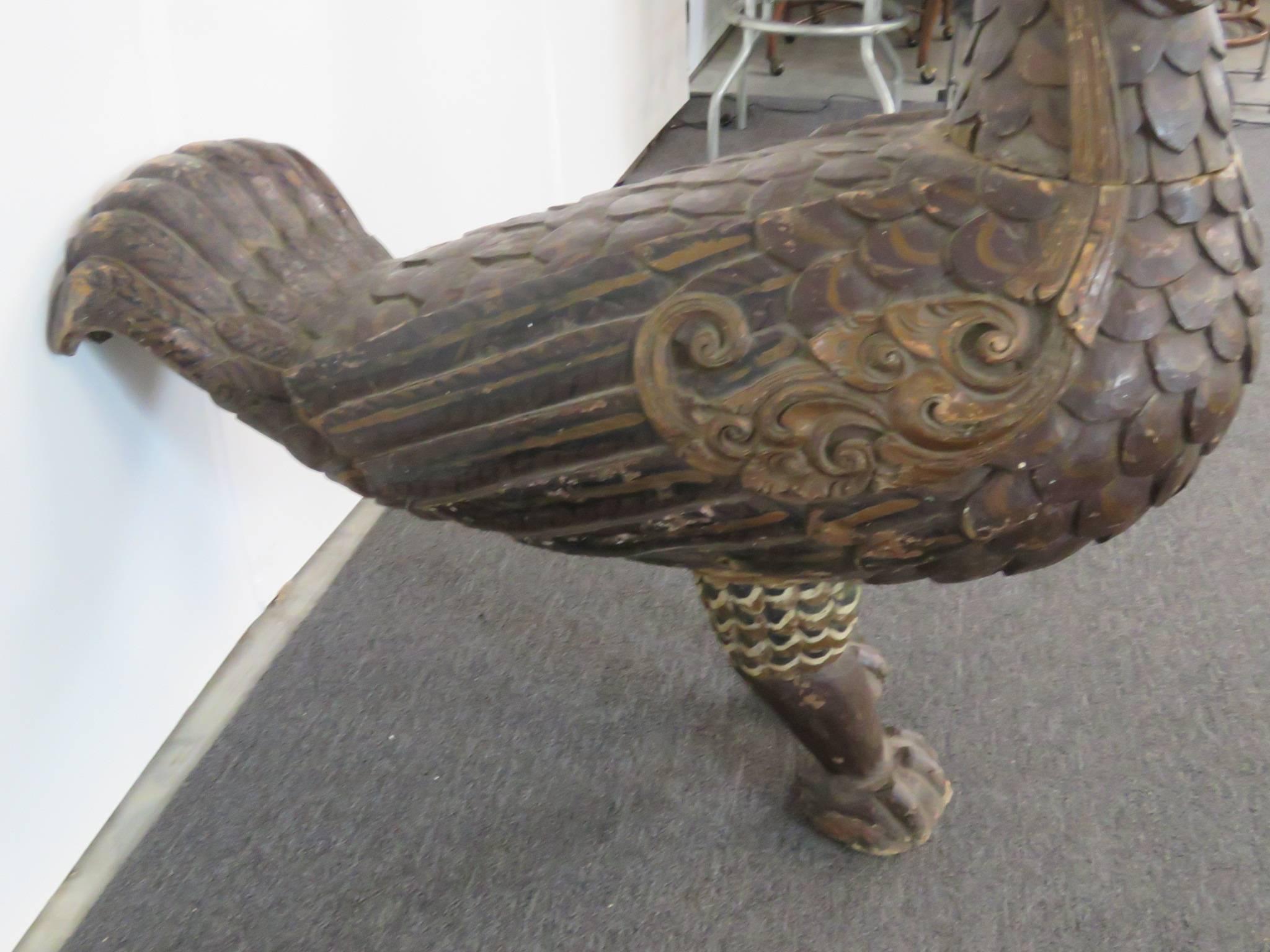 Asian Antique Mythological Bird In Good Condition In Swedesboro, NJ