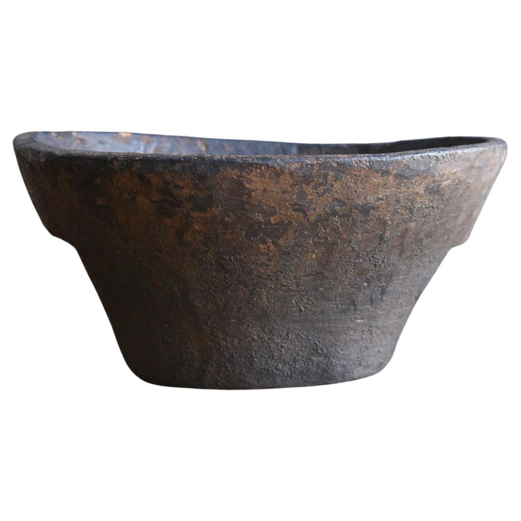 Asian Antique Wooden Bowl / 19th-20th Century / Wabi-Sabi Folk Art