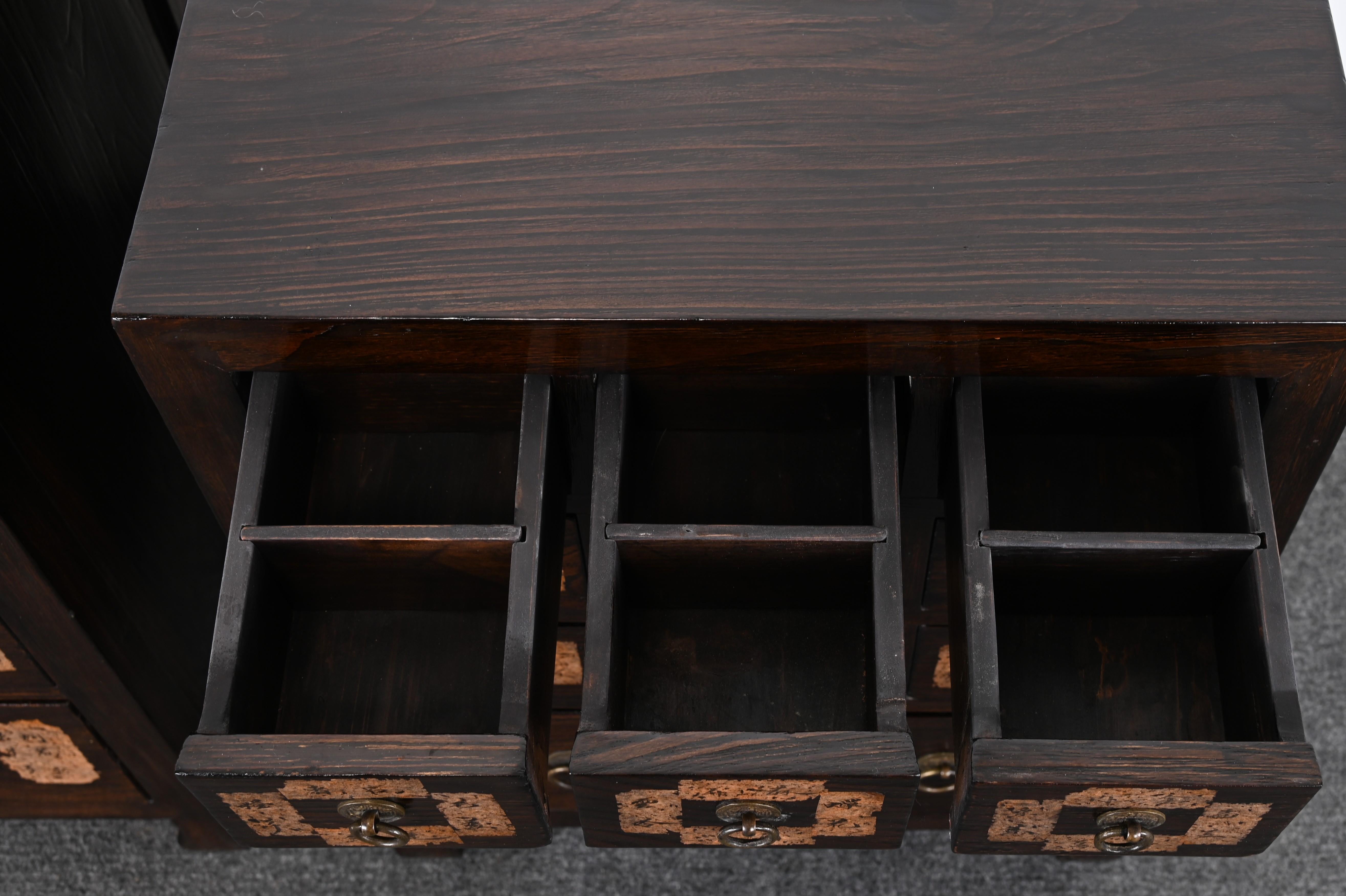 Asian Apothecary Side Tables or End Tables, 20th Century For Sale 3