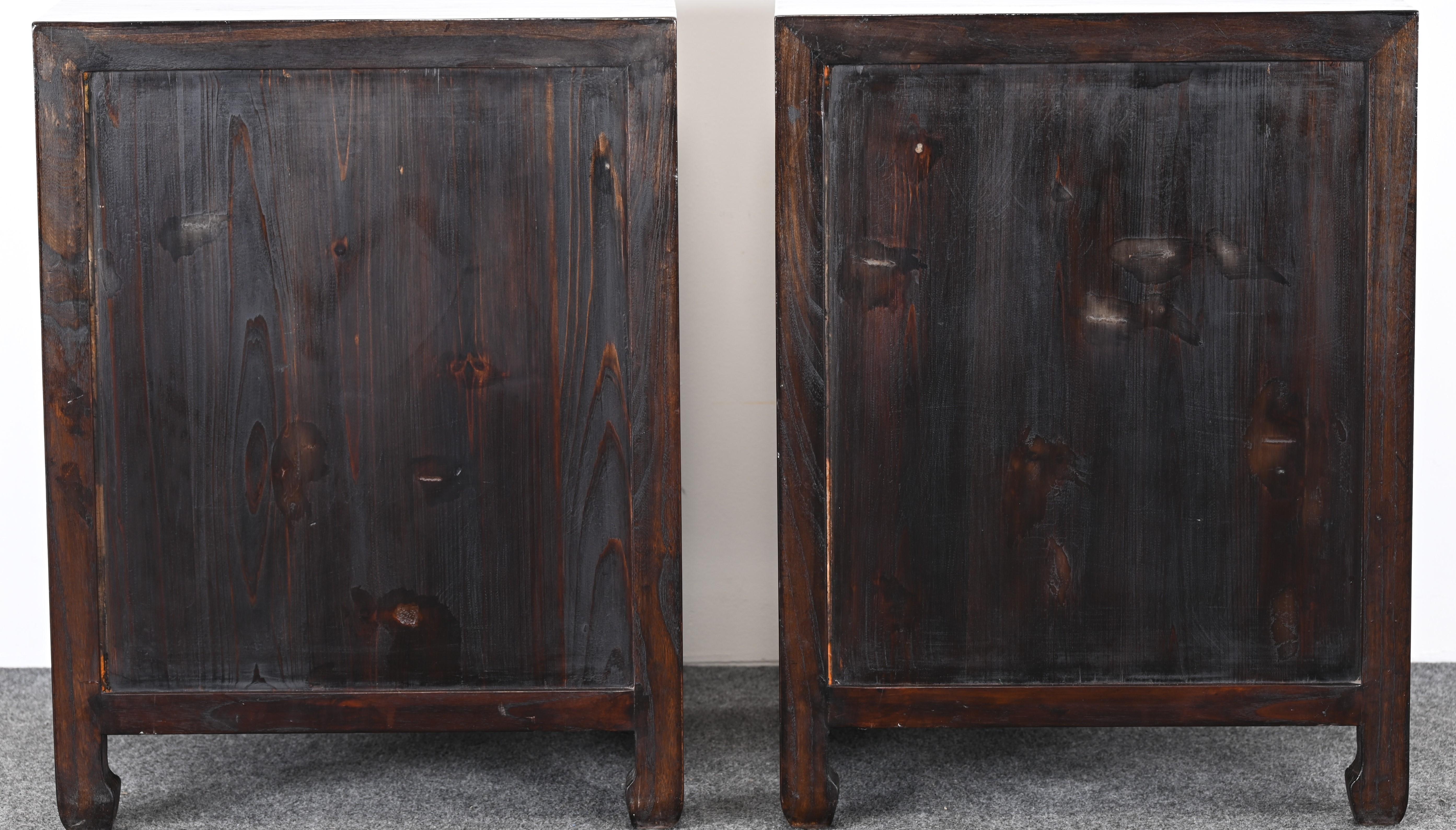Asian Apothecary Side Tables or End Tables, 20th Century For Sale 8