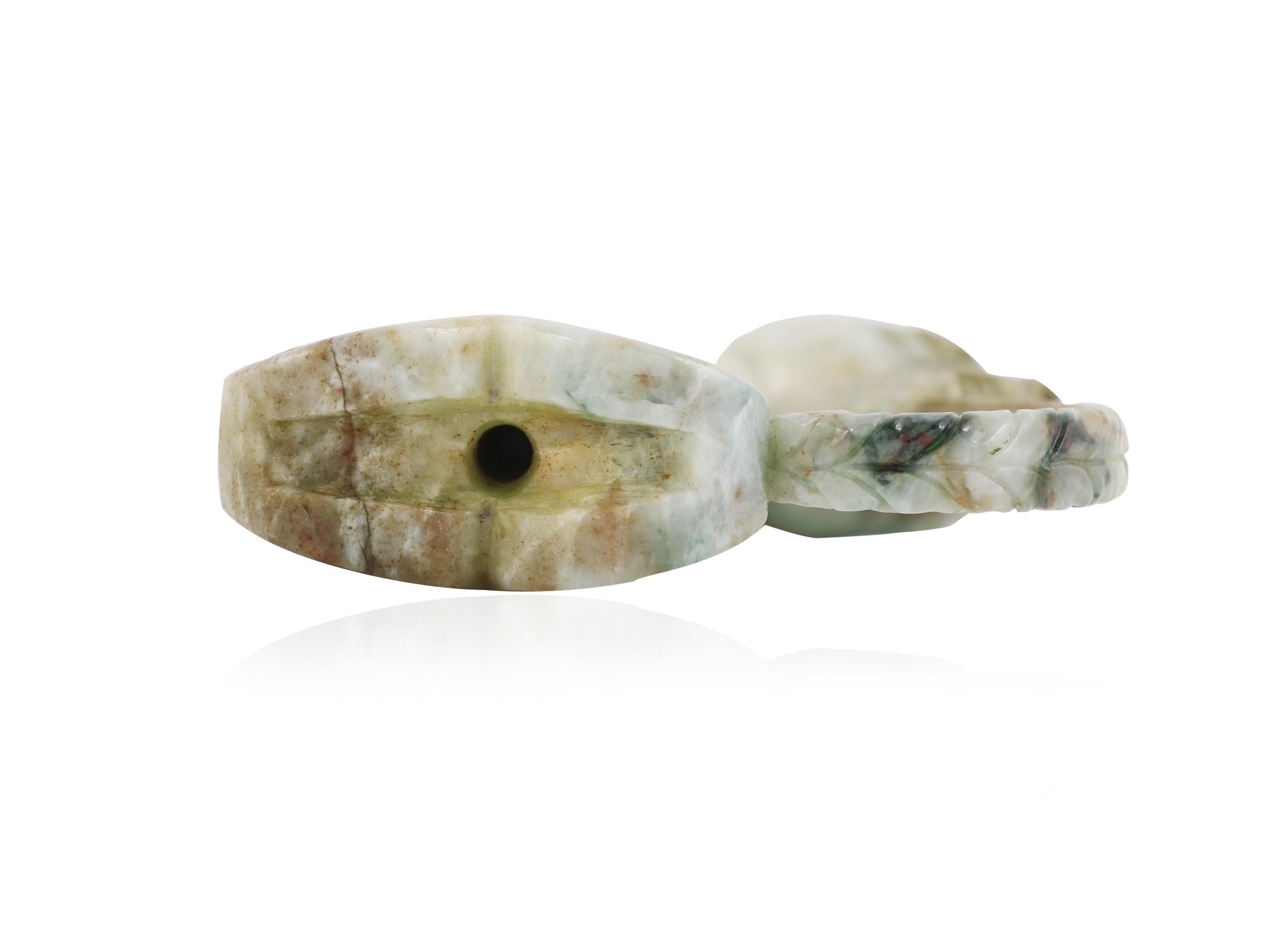 Arte asiático y antiguo indio Mughal Empuñadura de daga de jade en forma de cabeza de caballo en venta 13