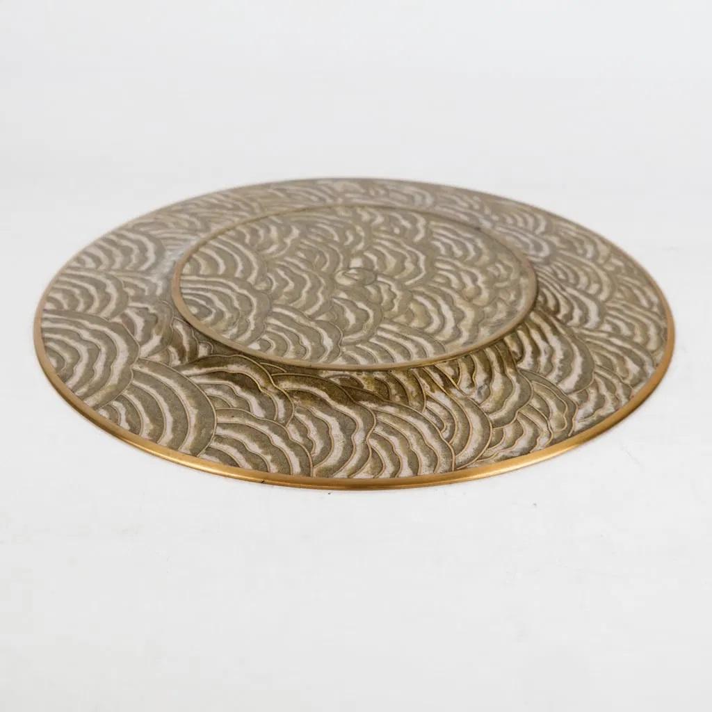 Art Deco Asian Art Déco Cloisonné Charger or Bowl For Sale