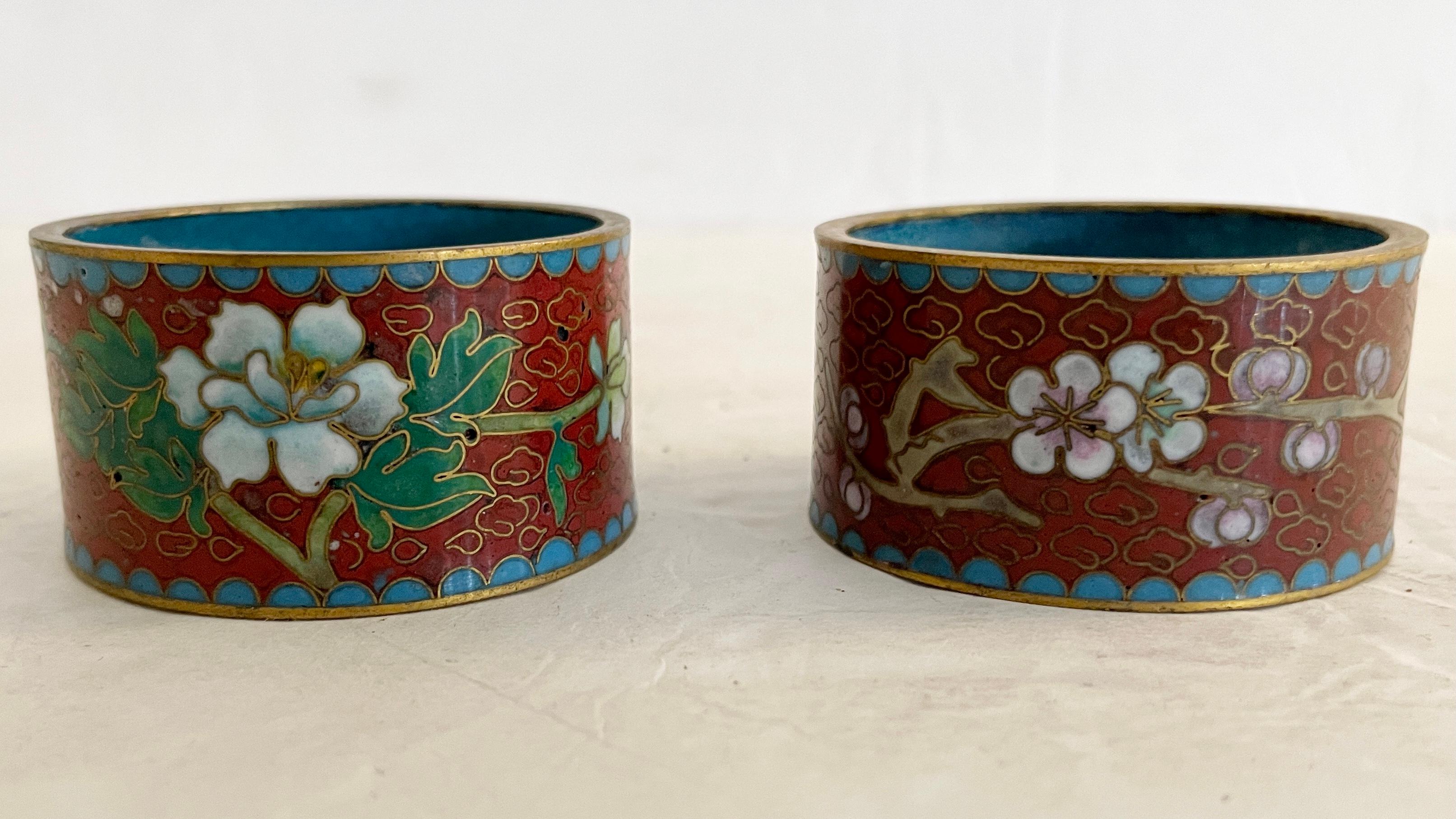 Early 20th Century Asian Assorted Metal Napkin Rings, Set of 14