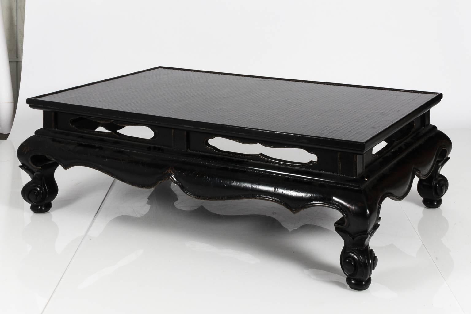 Asian Black Lacquer Cocktail Table 5