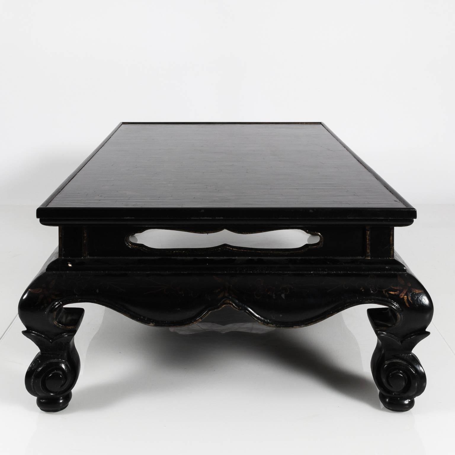 Asian Black Lacquer Cocktail Table 8