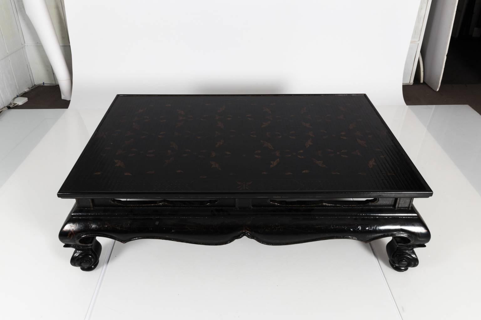 Asian Black Lacquer Cocktail Table 1