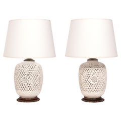 Asiatische Blanc de Chine-Lampen