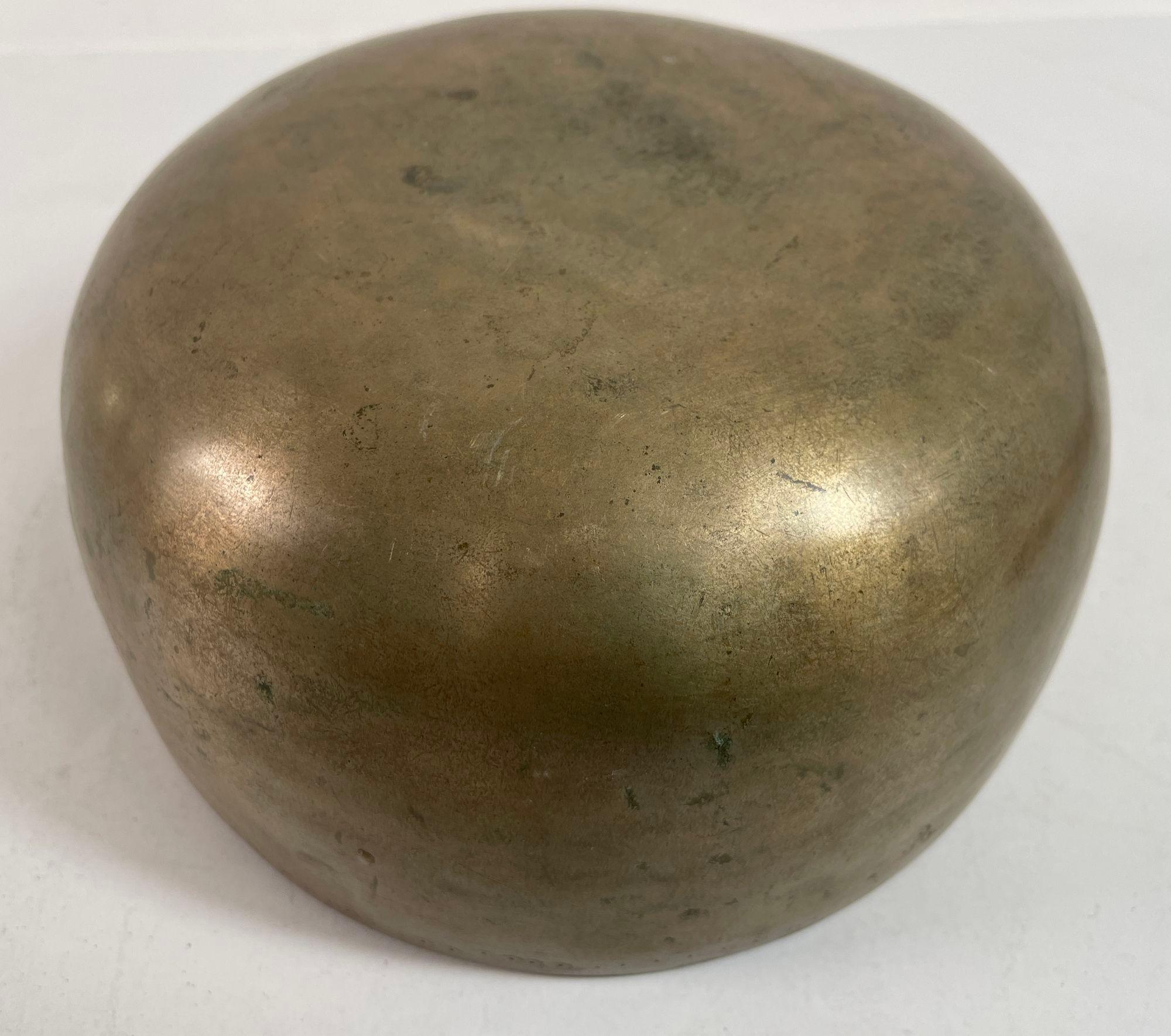 Asian Bronze Hammered Singing Bowl Nepal 1950s For Sale 9