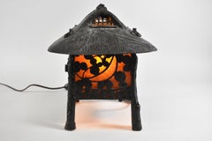 Asian Bronze Spider Web Lamp