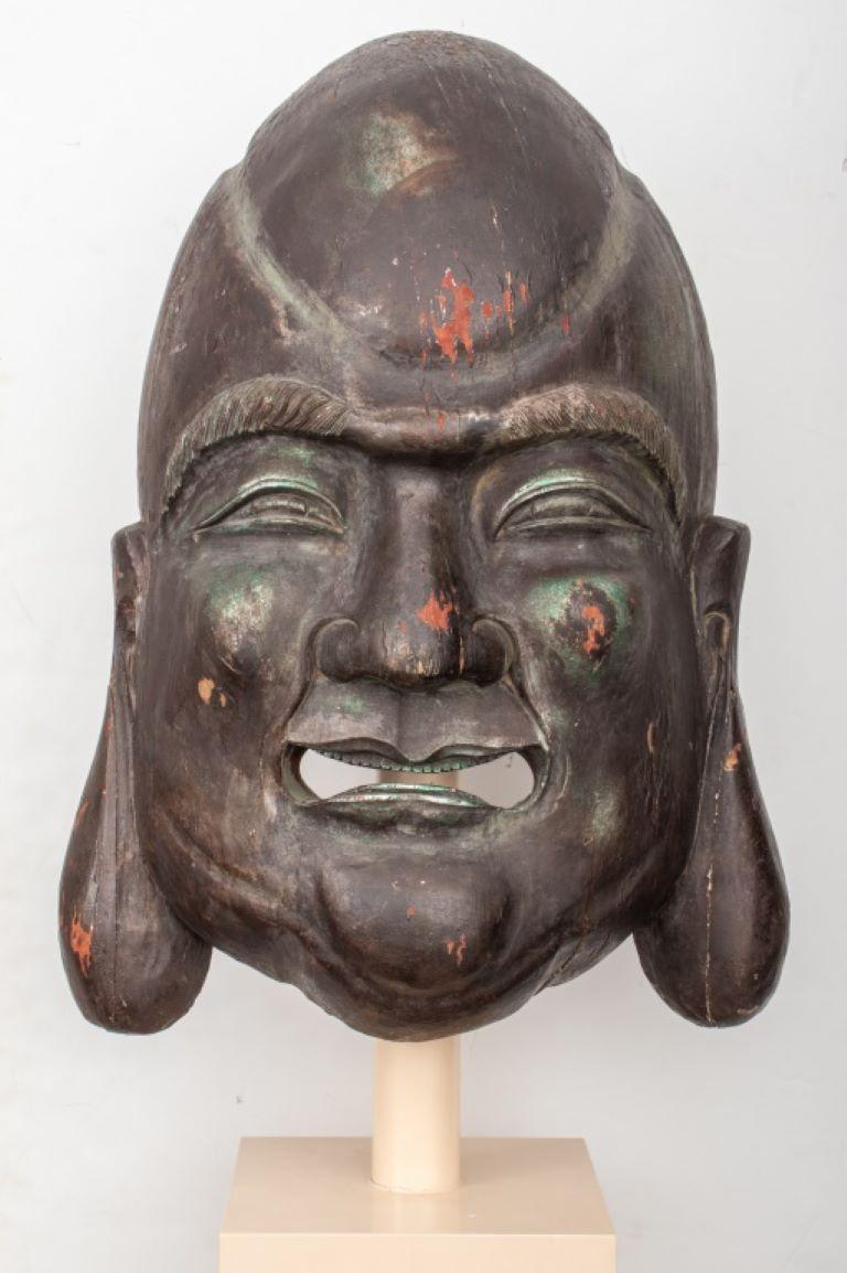 North American Asian Buddha Mask on Karl Springer Custom Base
