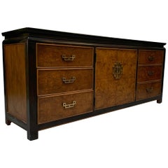 Asian Burl Wood Two-Toned Dresser by Century Furniture