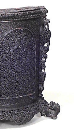 Aparador Demilune de palisandro birmano