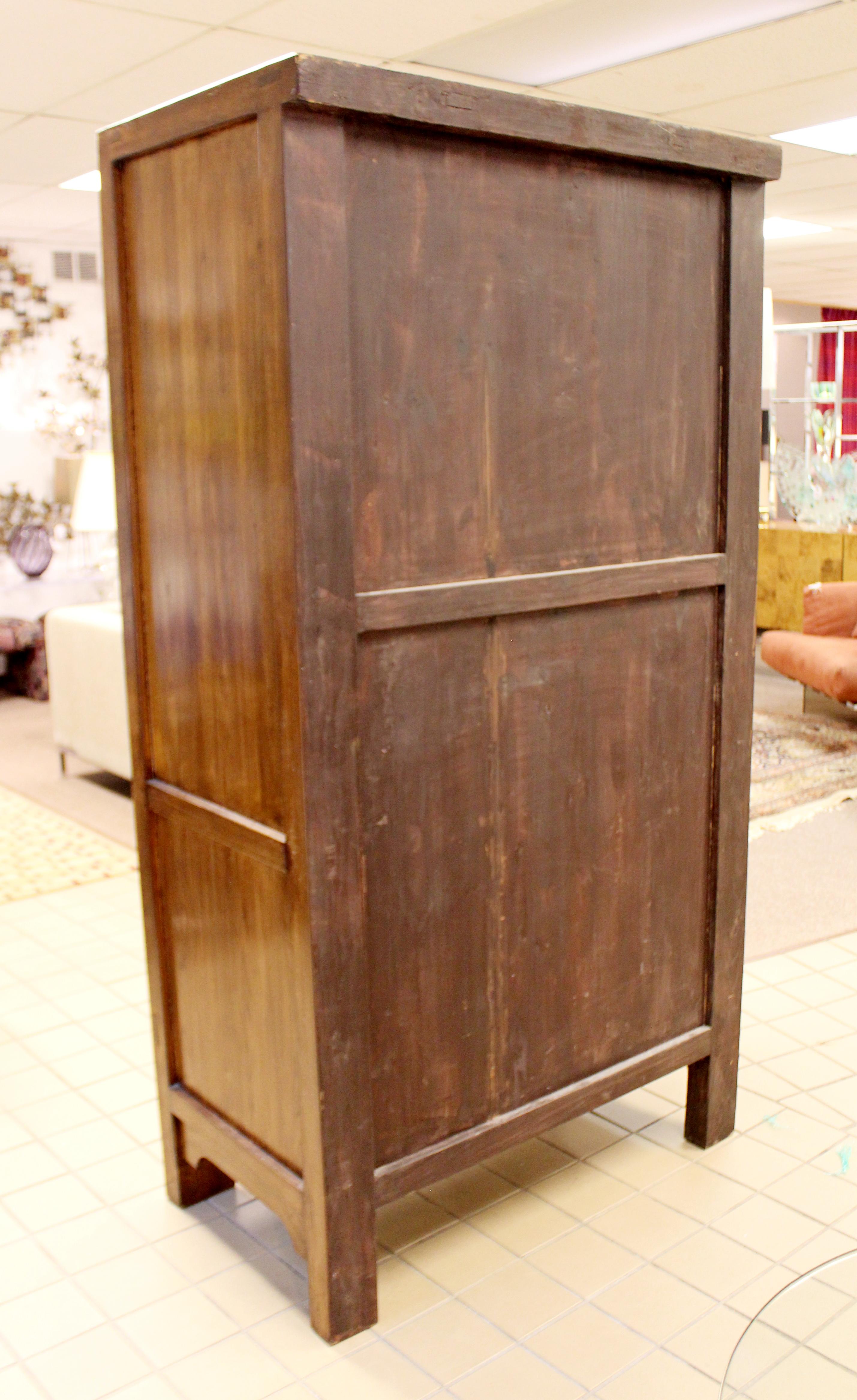 Asian Cabinet Armoire Wardrobe Dresser Shantong Style 1990s Wood In Good Condition In Keego Harbor, MI
