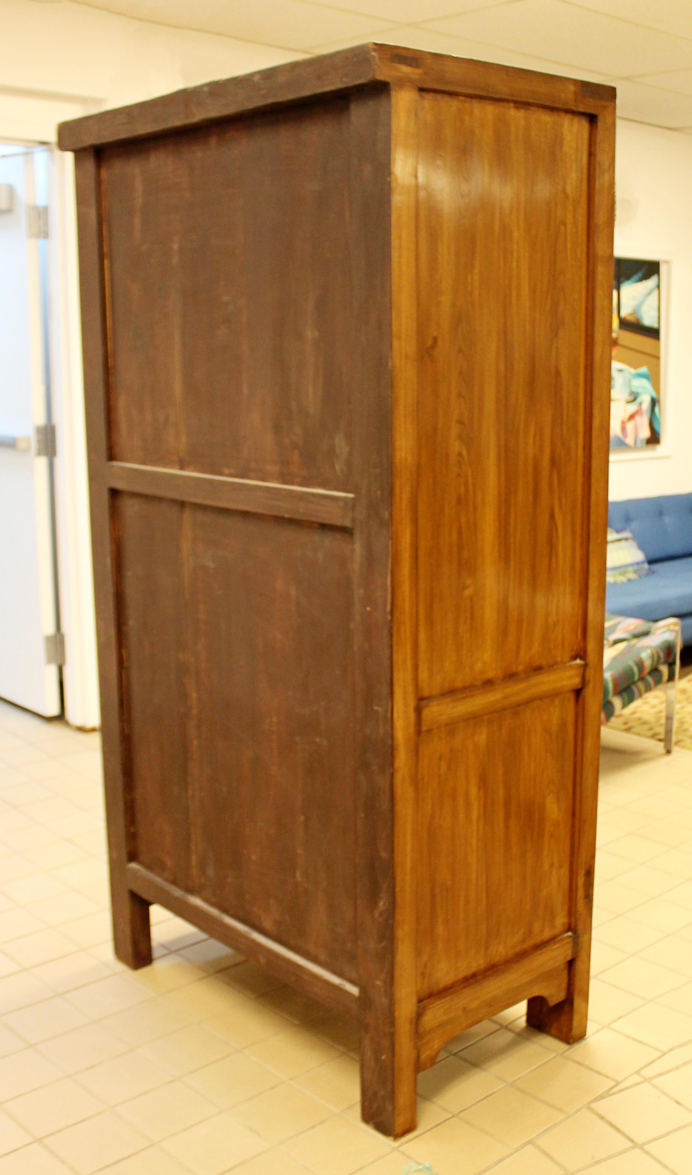 Late 20th Century Asian Cabinet Armoire Wardrobe Dresser Shantong Style 1990s Wood