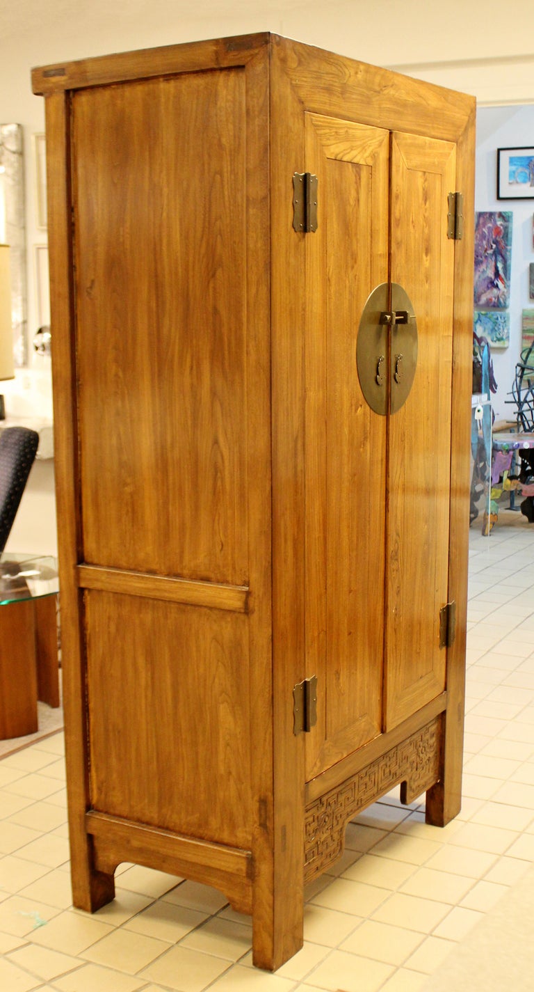 Asian Armoire Wardrobe Dresser Shantong Style 1990s Wood at