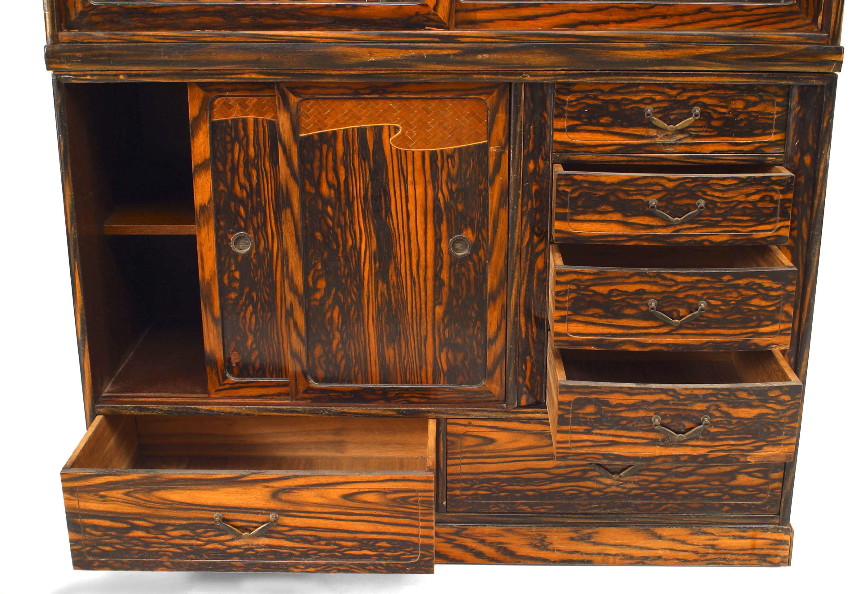 Japanese Asian Calamander Wood Étagère