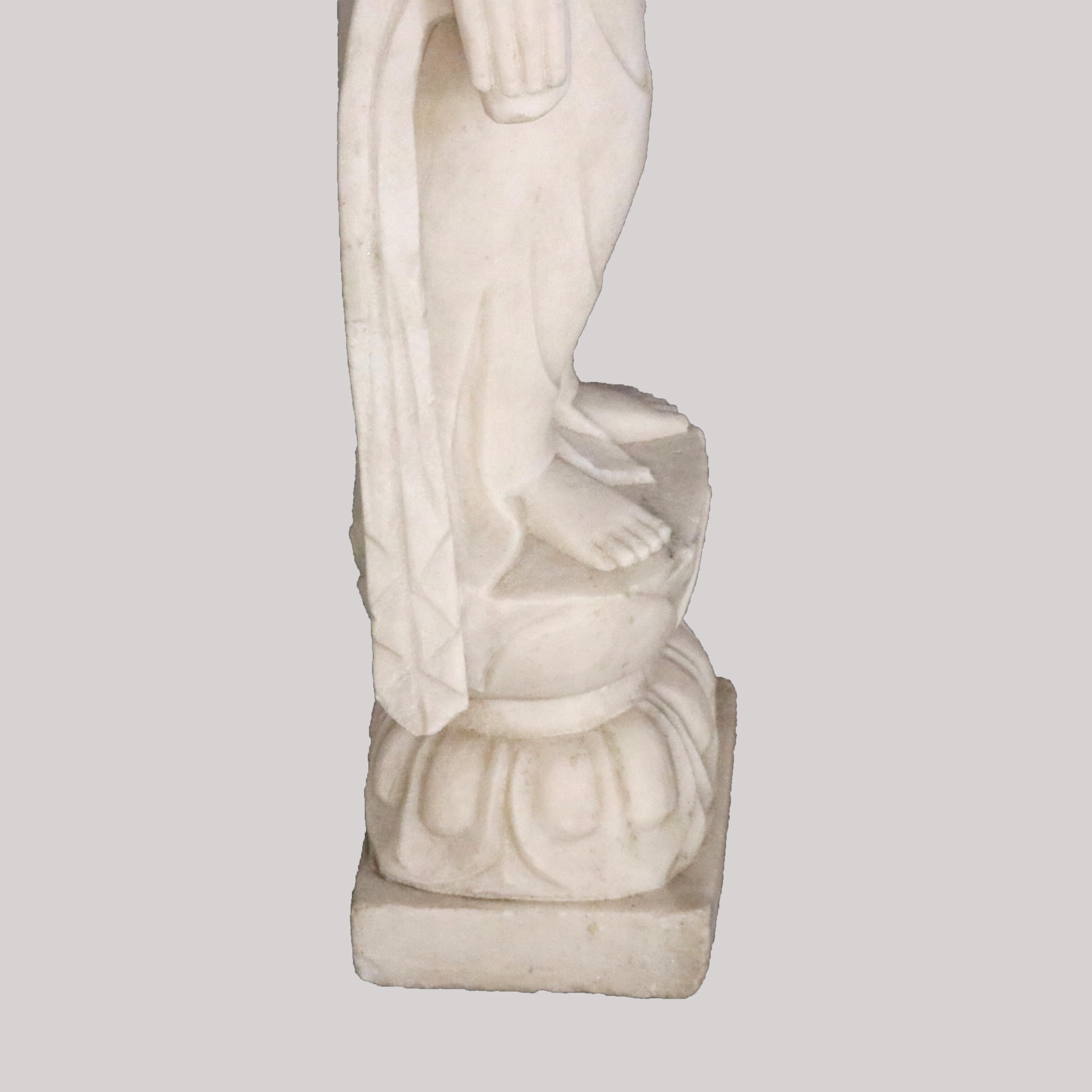 Asian Carved Alabaster Buddha Figure 20thC 11