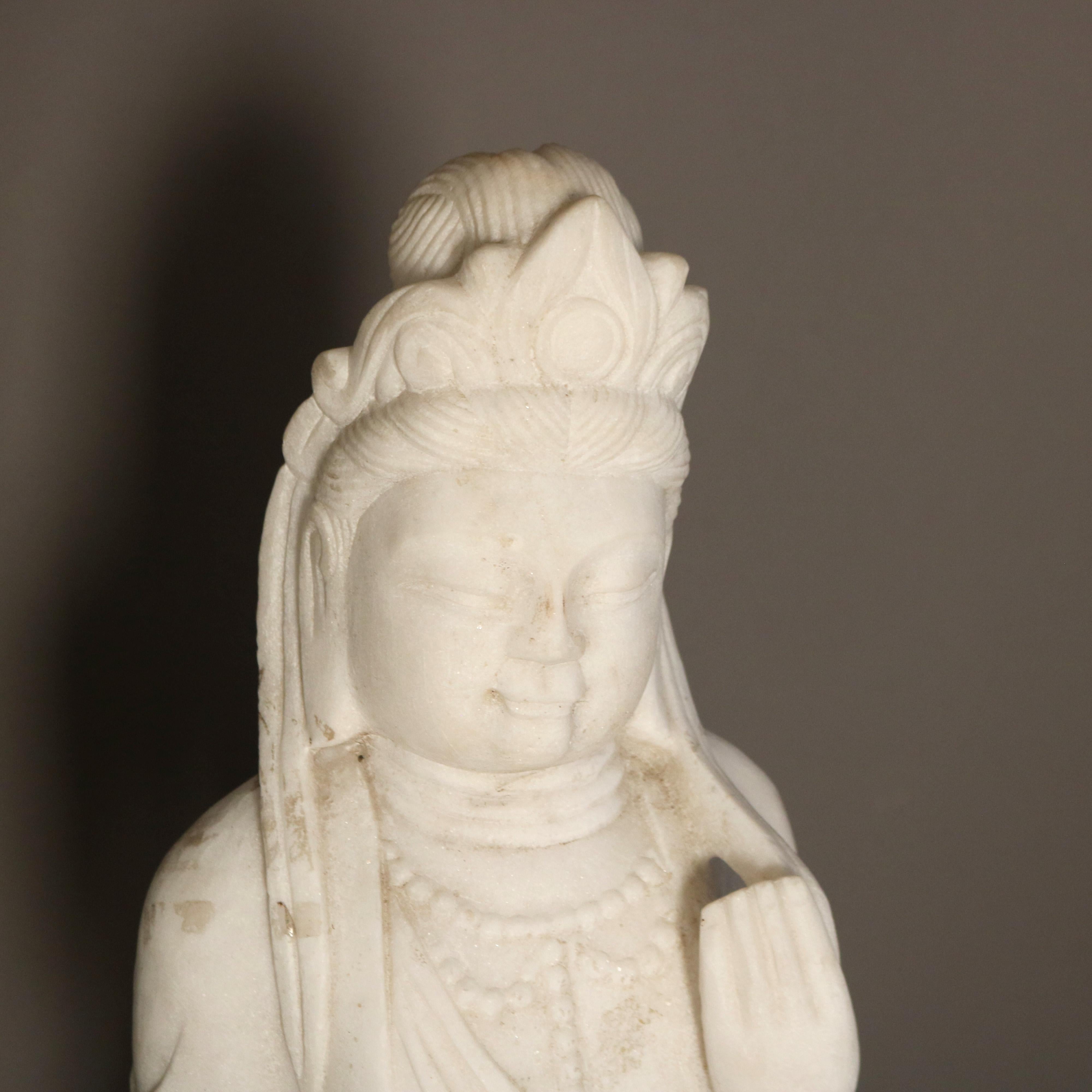 ***Reduced Delivery Rates - See Below or Click “Ask The Seller” to Request a Quote***

Asian Carved Alabaster Buddha Figure 20thC

Measures - 40.25