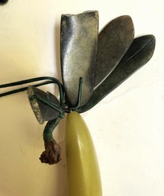 Asian Carved Hard Stone Exotic Fruit W/Jade Leaves Banana?