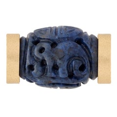Asian Carved Sodalite Necklace Enhancer