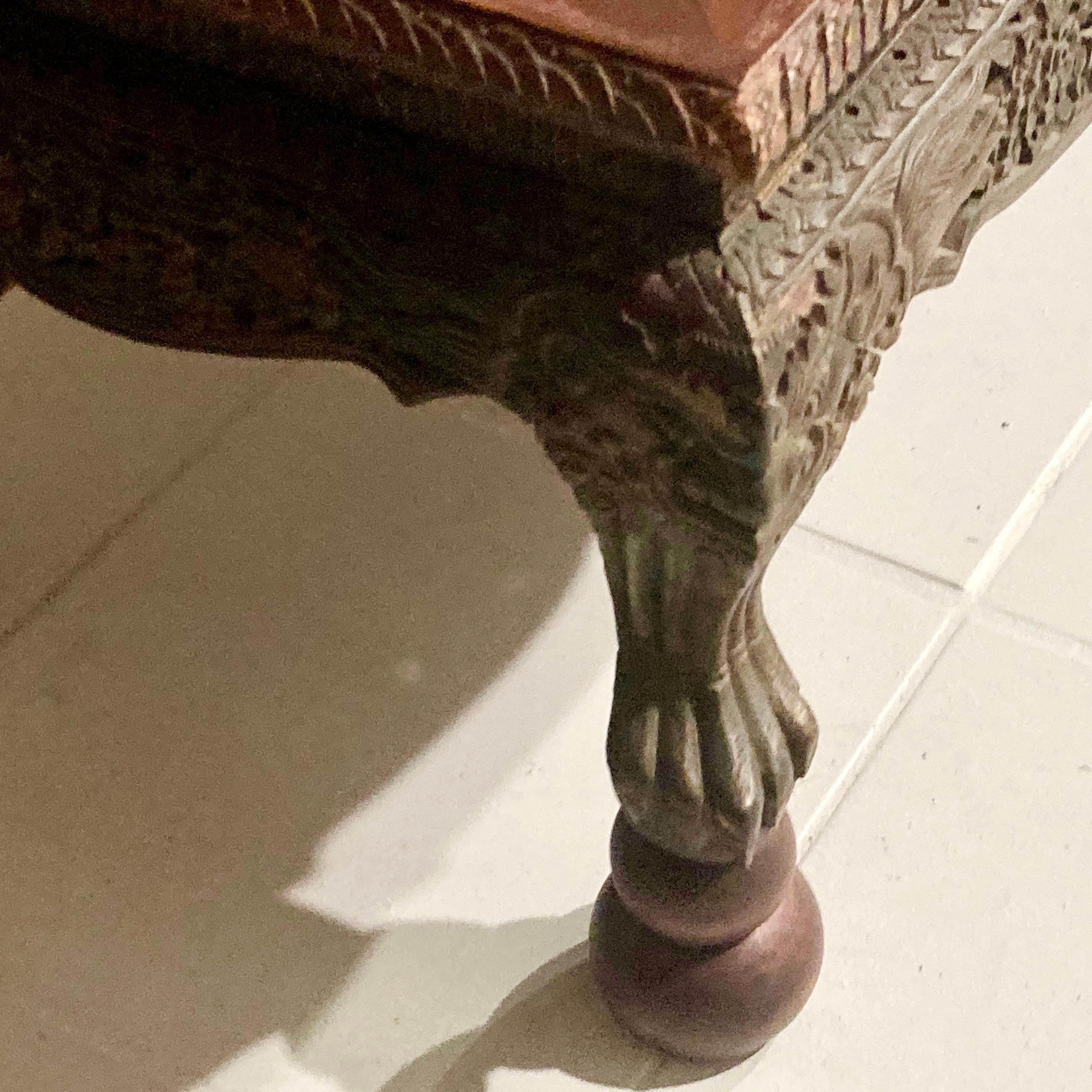 Asian Carved Wood Coffee Table For Sale 3