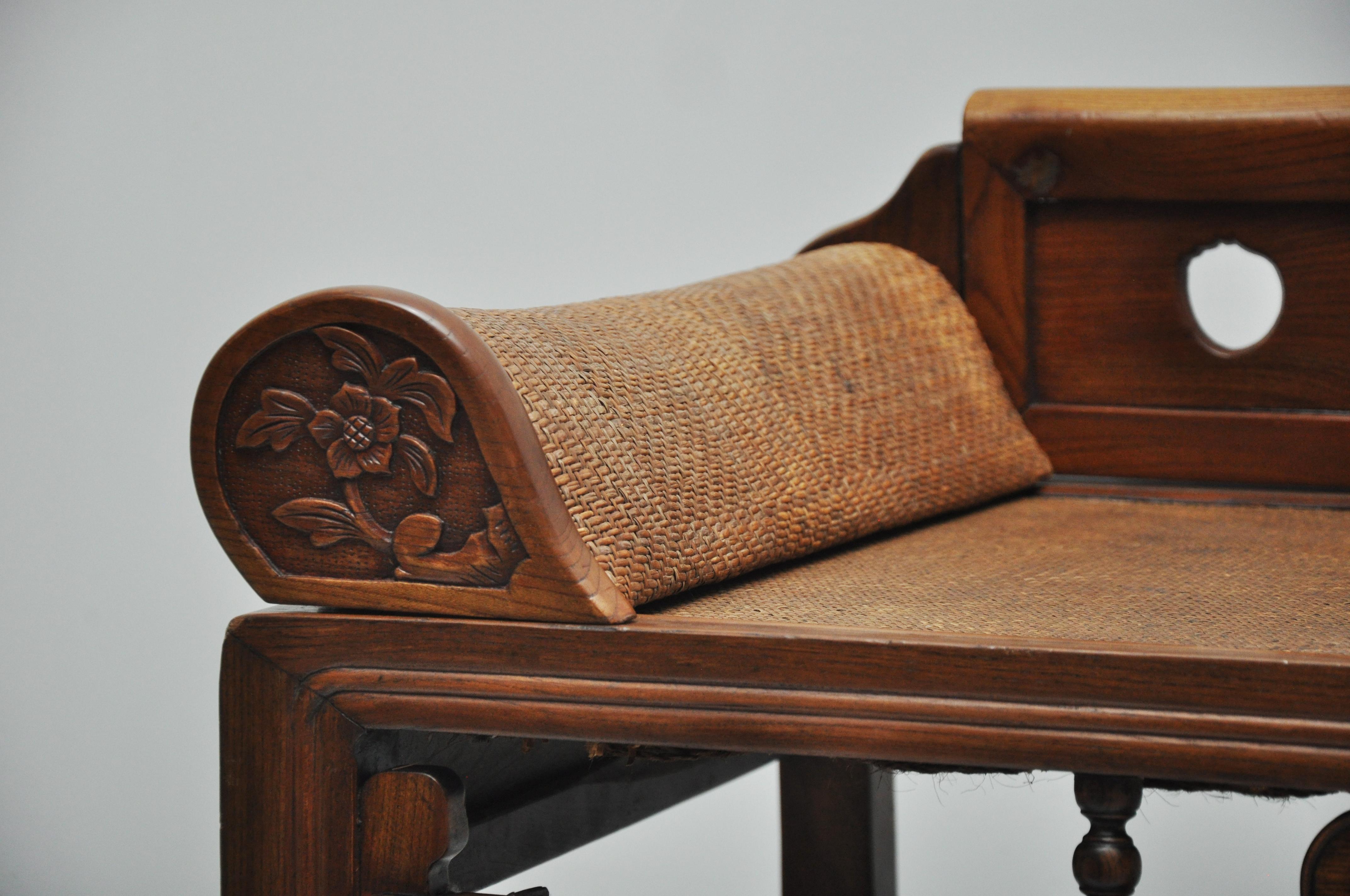 carved wood daybed