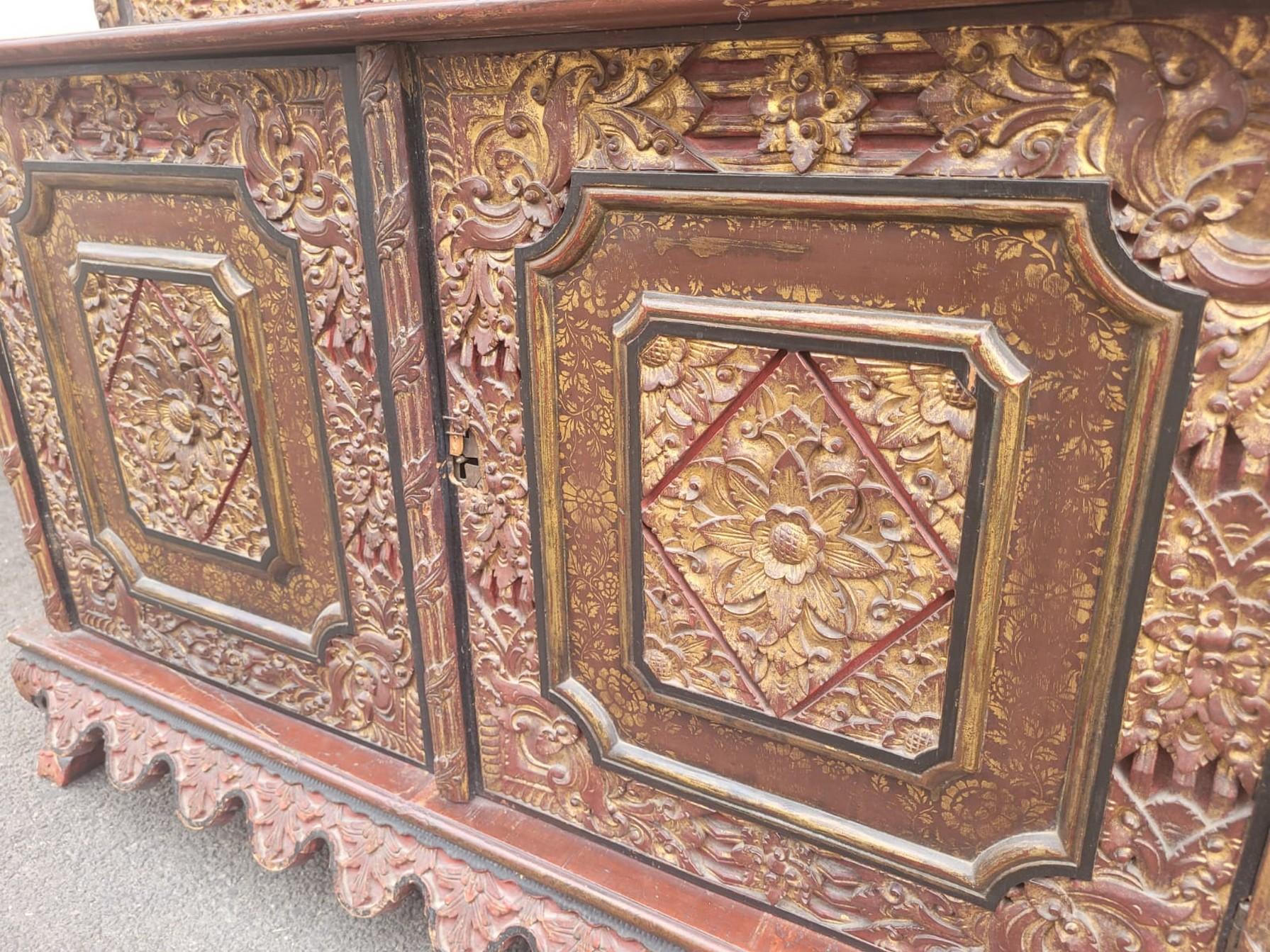 Asian Carved Wooden Furniture, Late 19th Early 20th Century For Sale 7