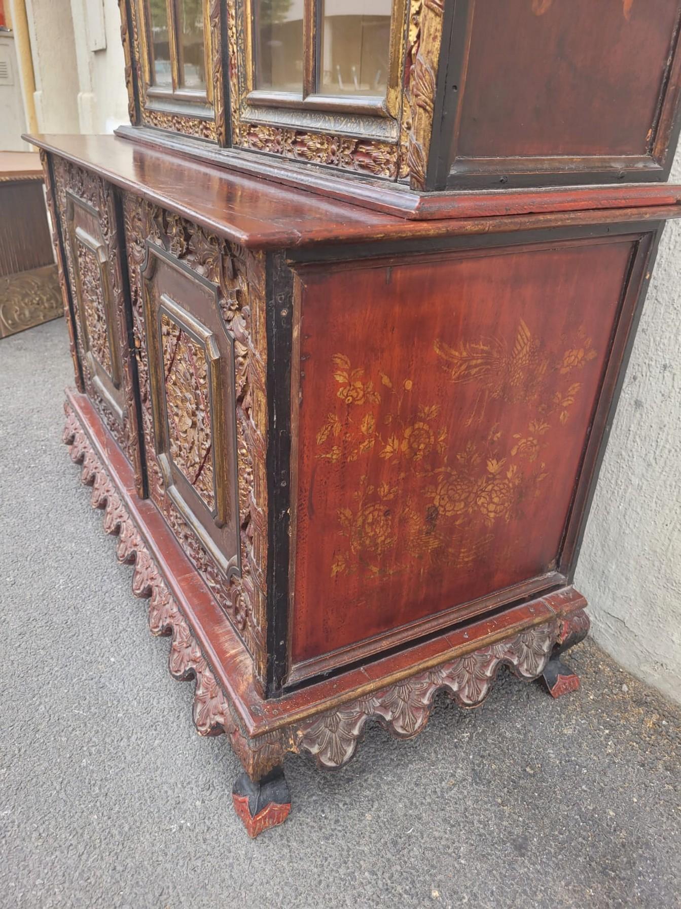 Asian Carved Wooden Furniture, Late 19th Early 20th Century For Sale 2