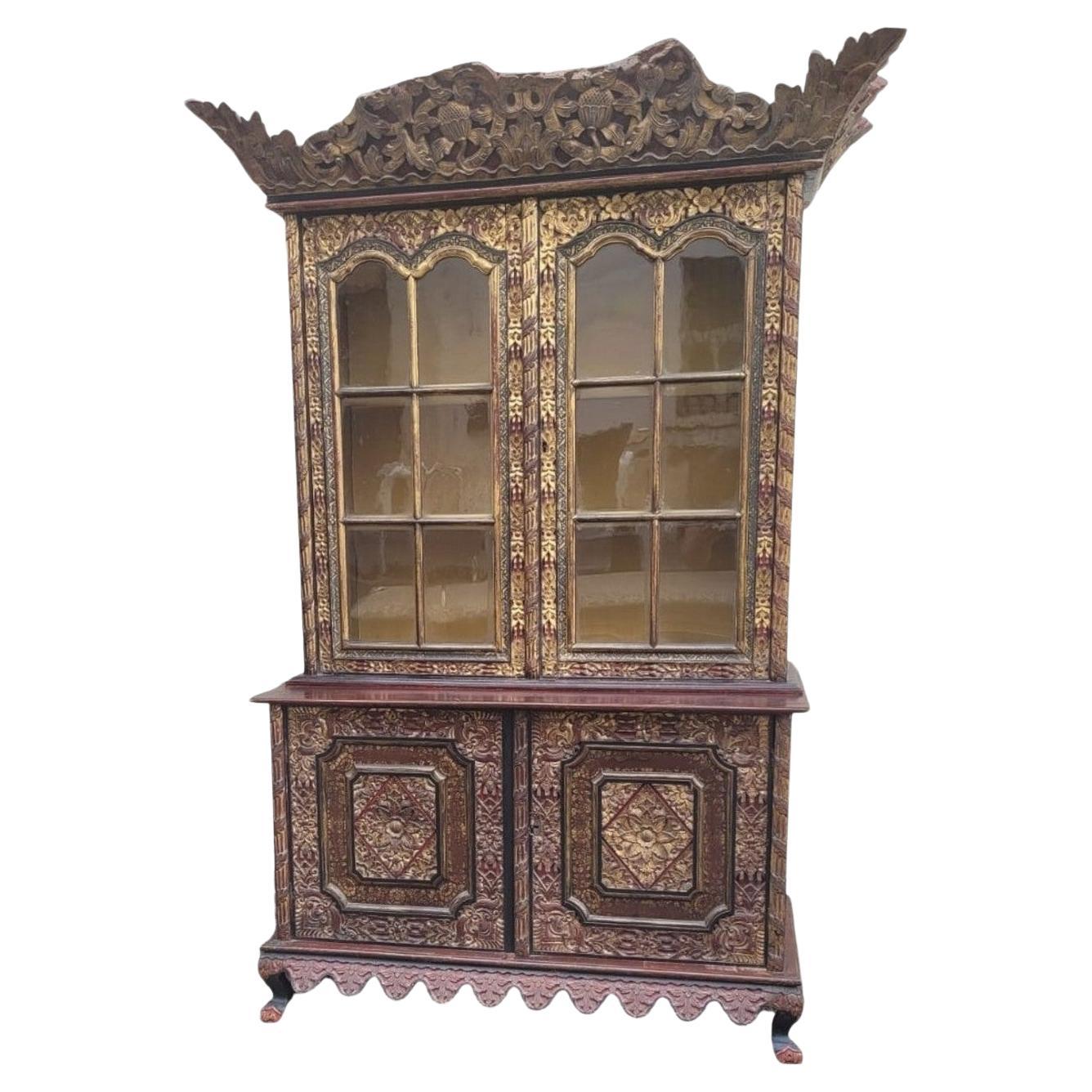 Asian Carved Wooden Furniture, Late 19th Early 20th Century For Sale