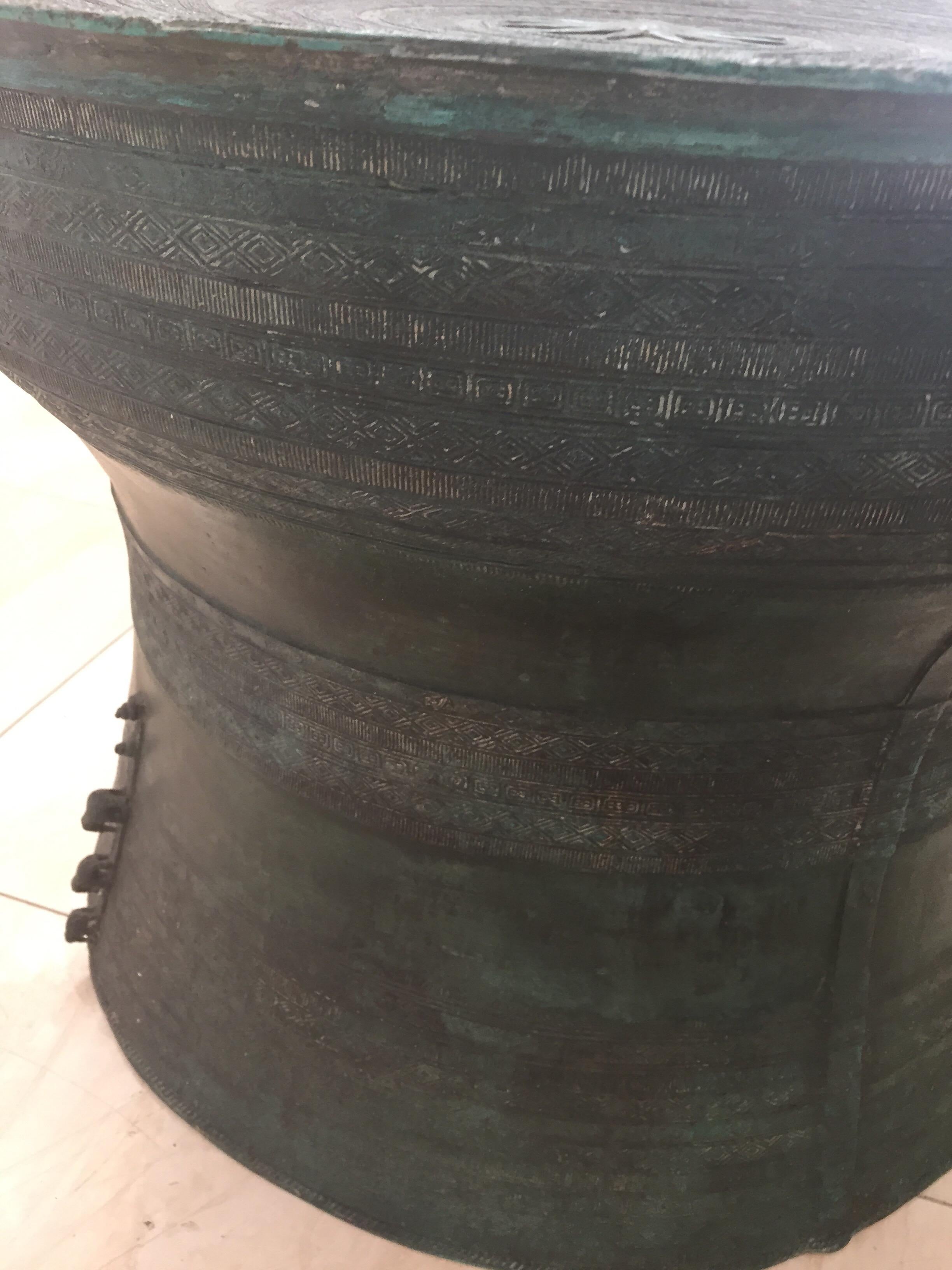 Asian Cast Bronze Rain Drum 9