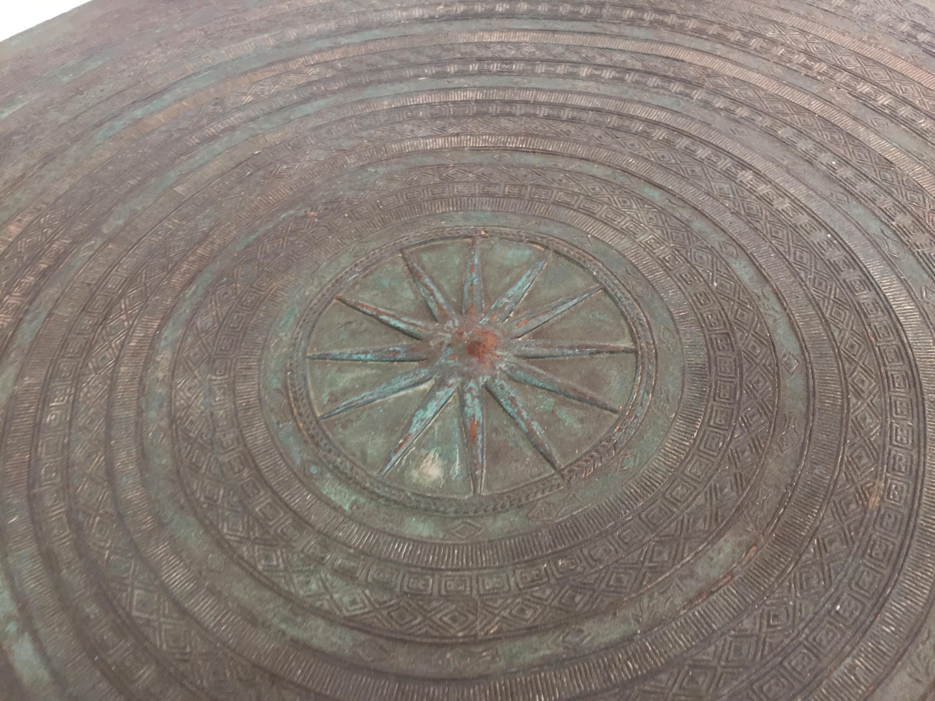 Asian Cast Bronze Rain Drum 1