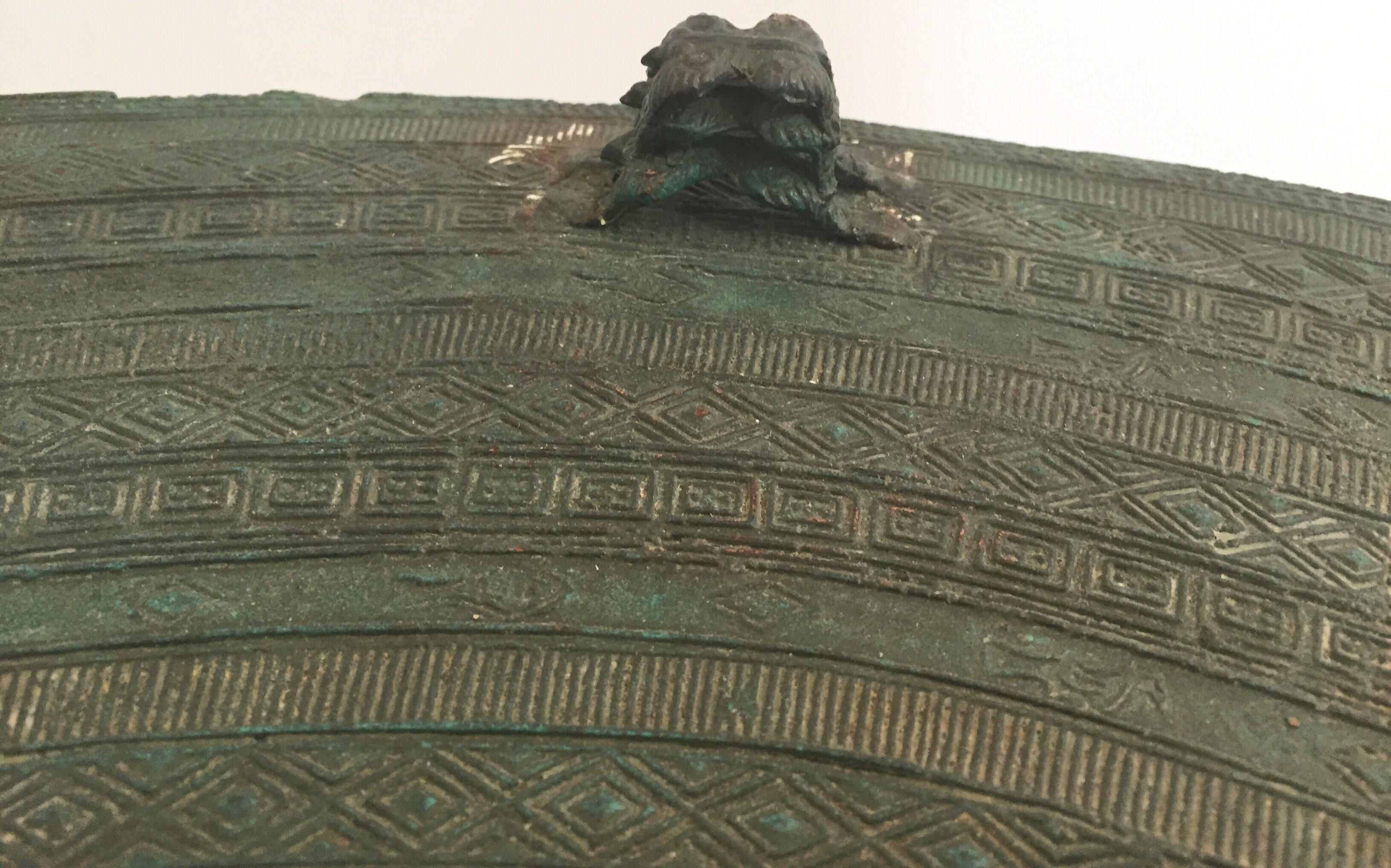 Asian Cast Bronze Rain Drum 2