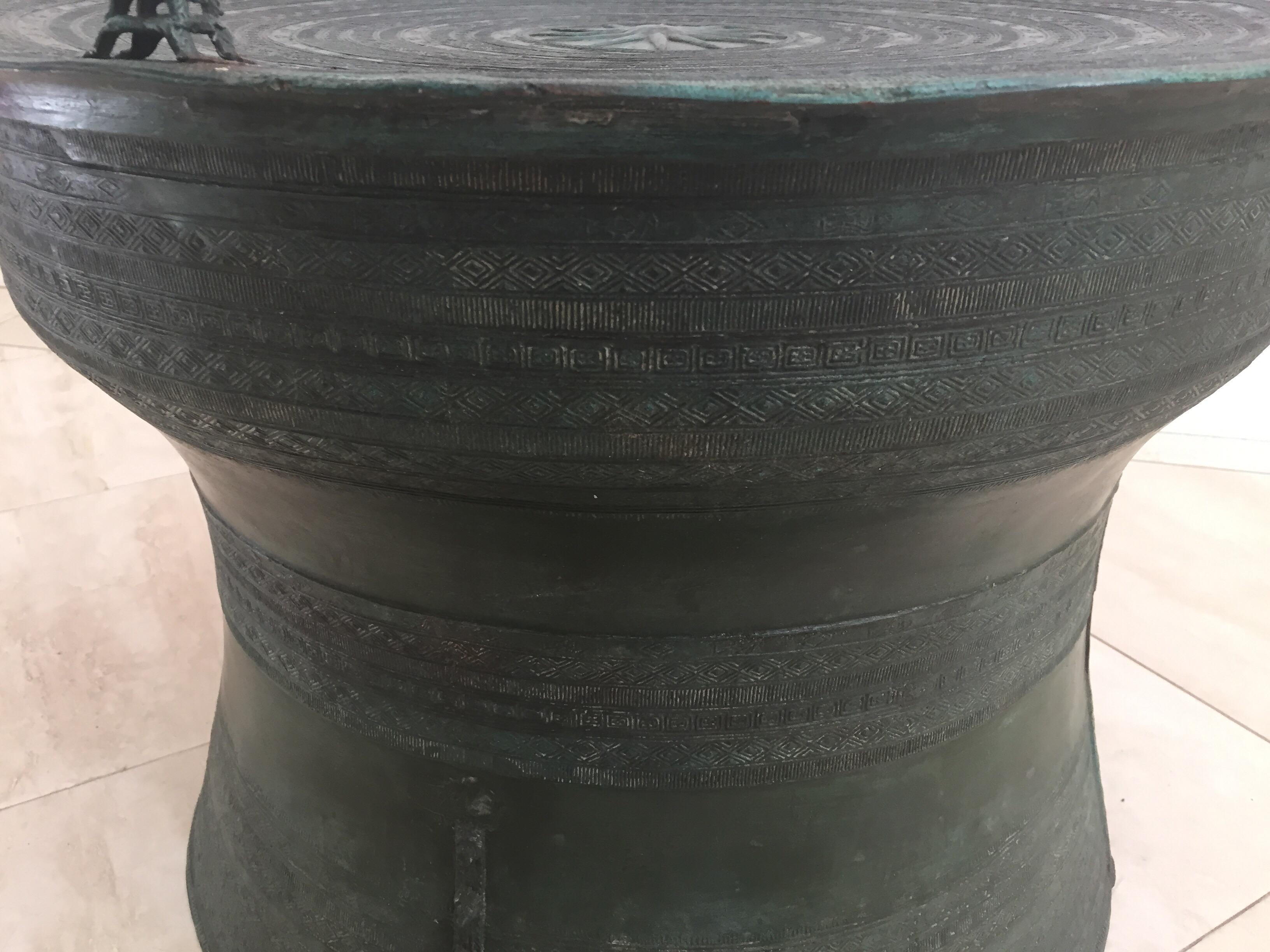 Asian Cast Bronze Rain Drum 3