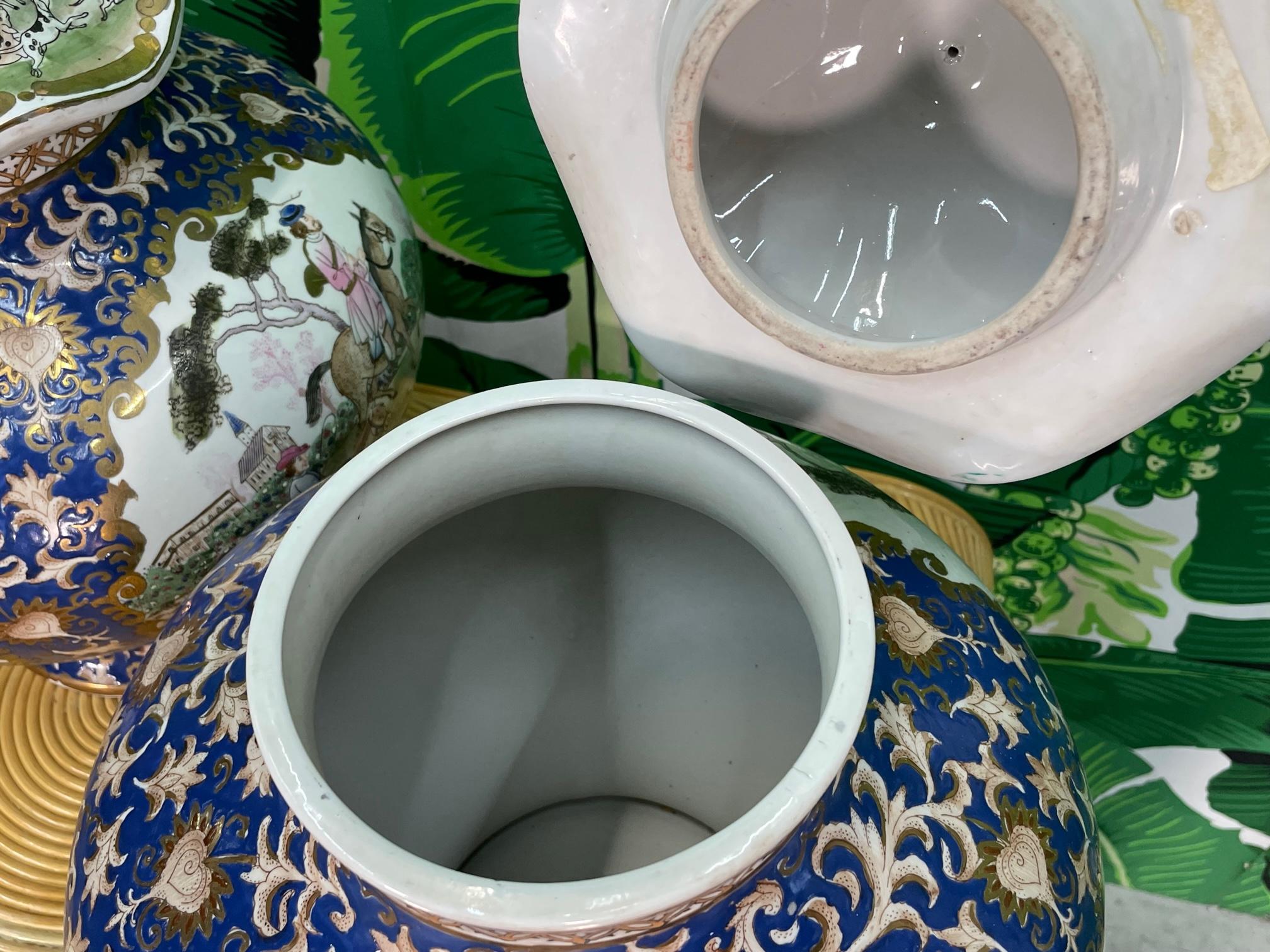 Asian Ceramic Baluster Jar or Urn Pair For Sale 3