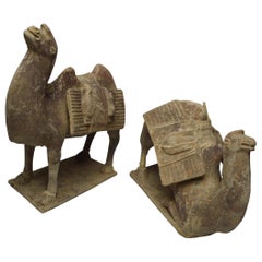 Asian Chinese Art Antique Bactrian Camels circa 15th Century Ex Christie's HK